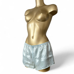 Baby blue silky low rise mini short (S/M)