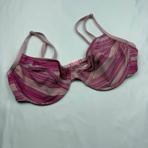 Striped pink bikini top (XL)