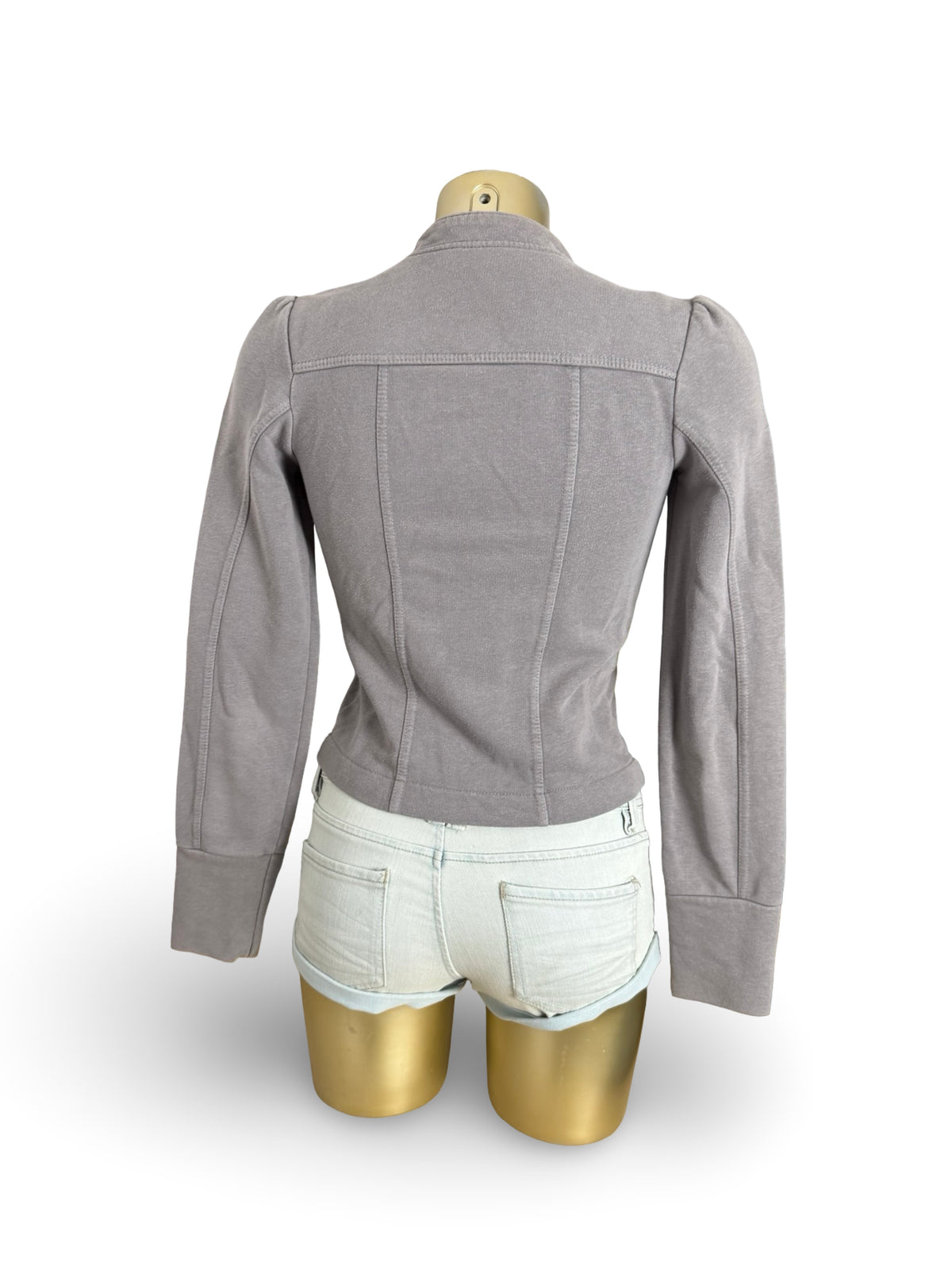 Veste ajustée 100 % coton kaki (L)