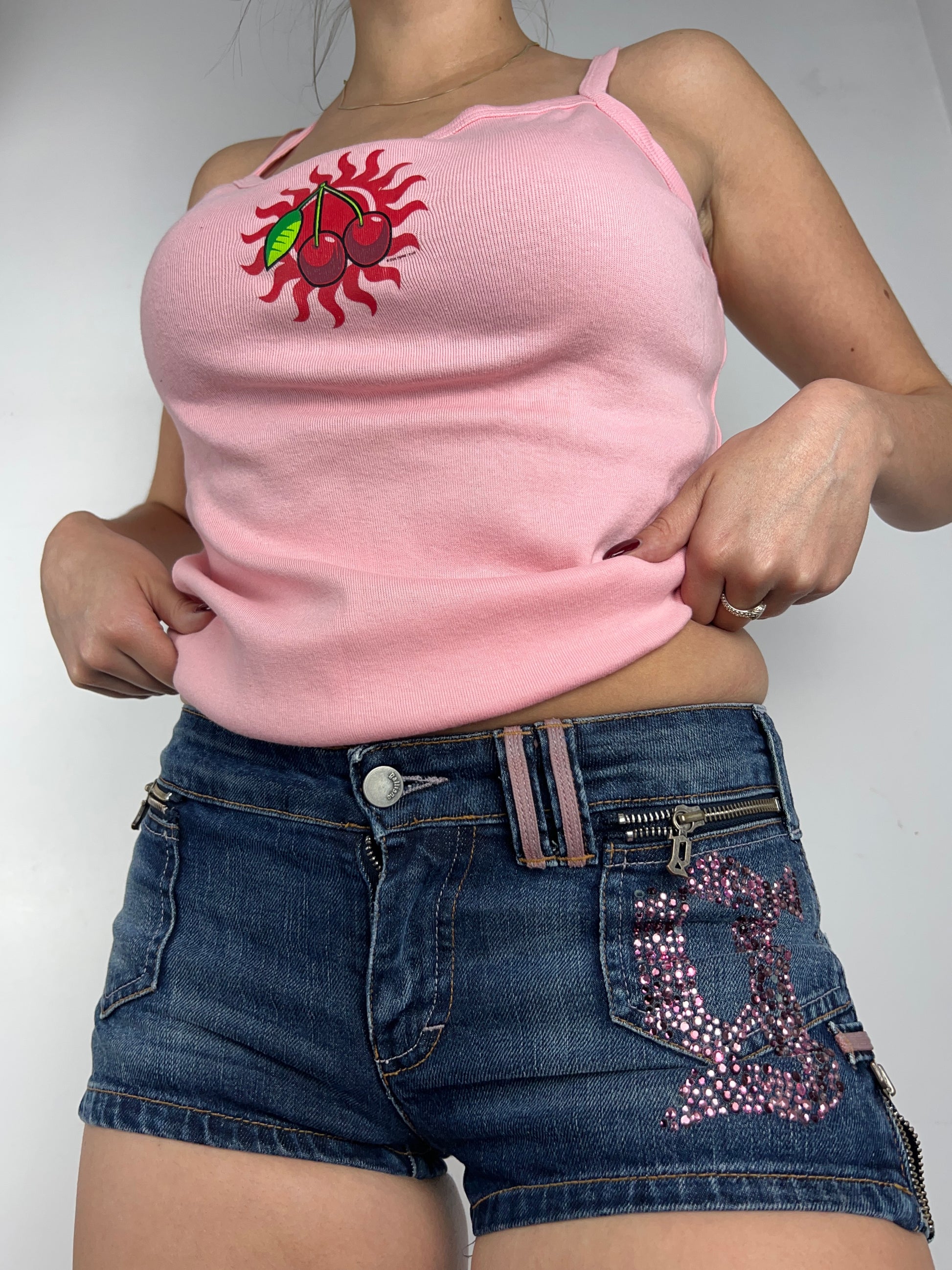 Cotton logo cami top (M)