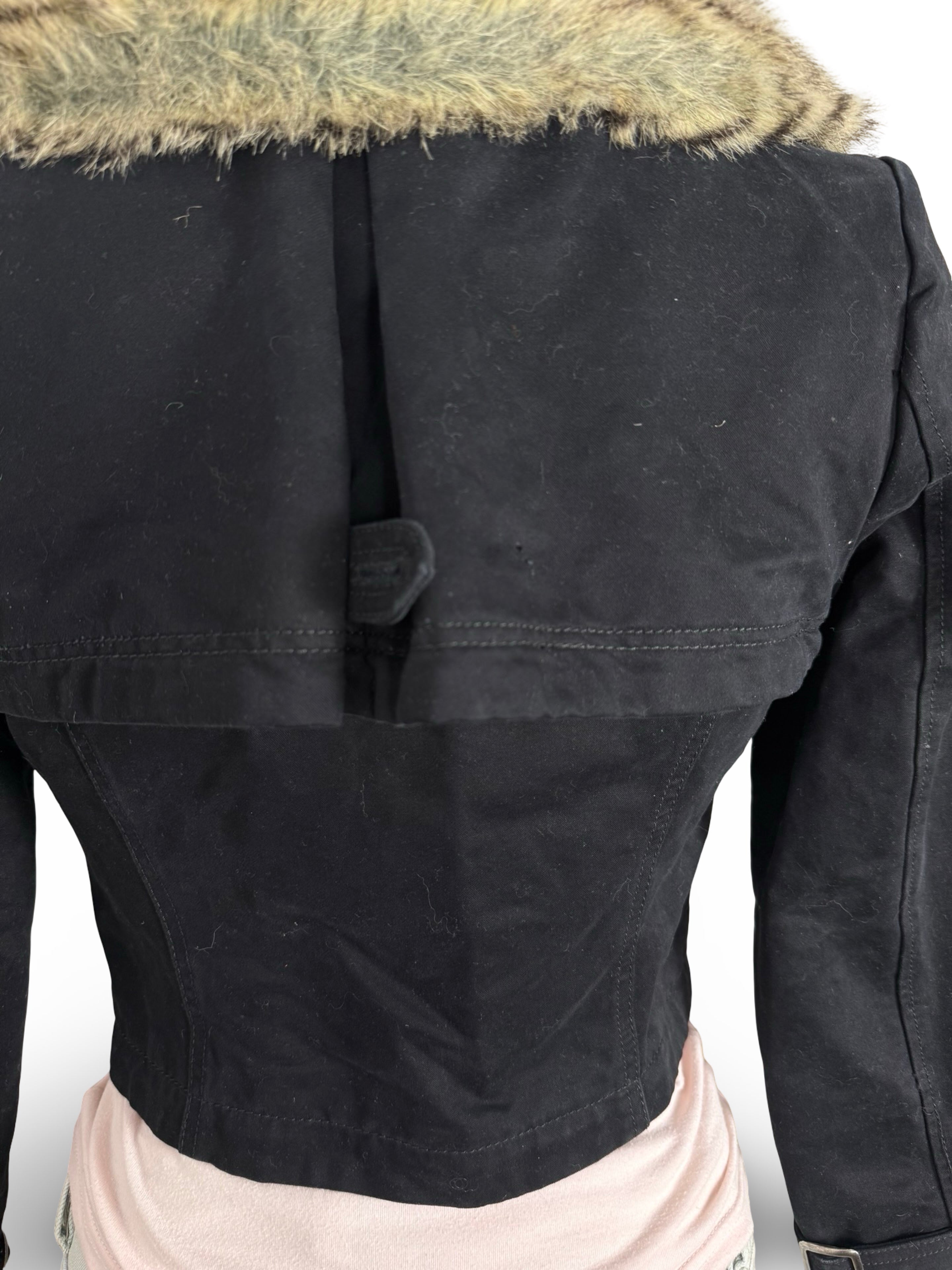 Blazer de bureau noir zippé (M)