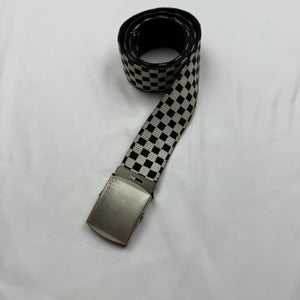 Black & white buckle belt