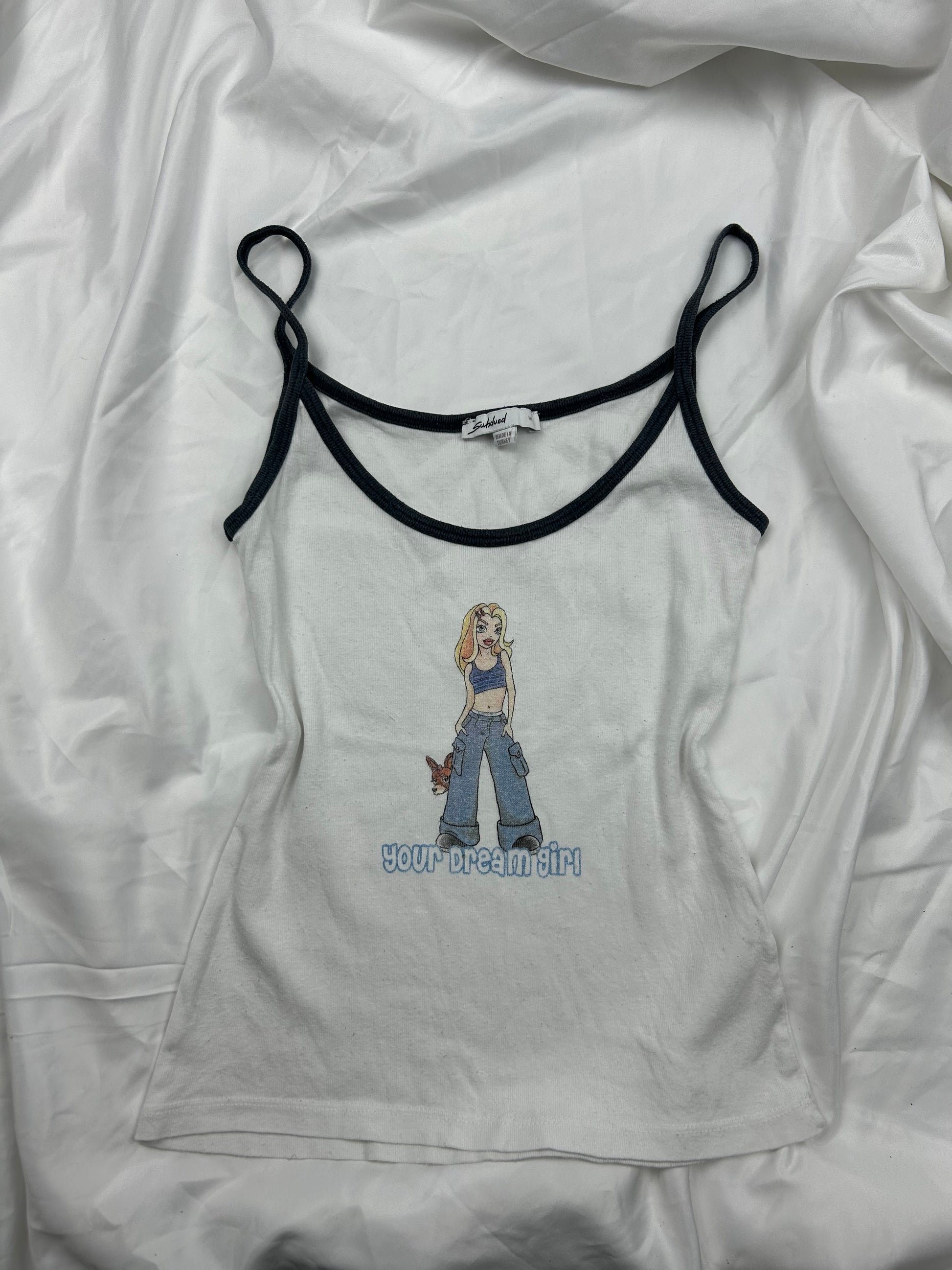 White logo cami top (S/M)