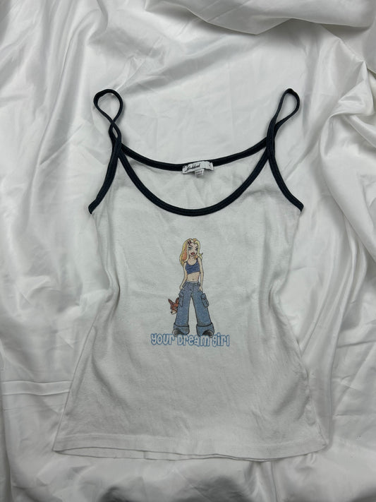 White logo cami top (S/M)