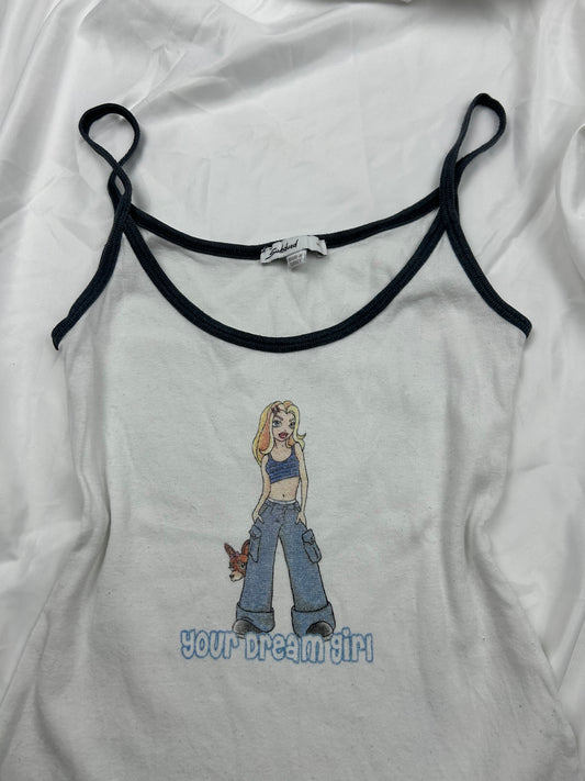 White logo cami top (S/M)