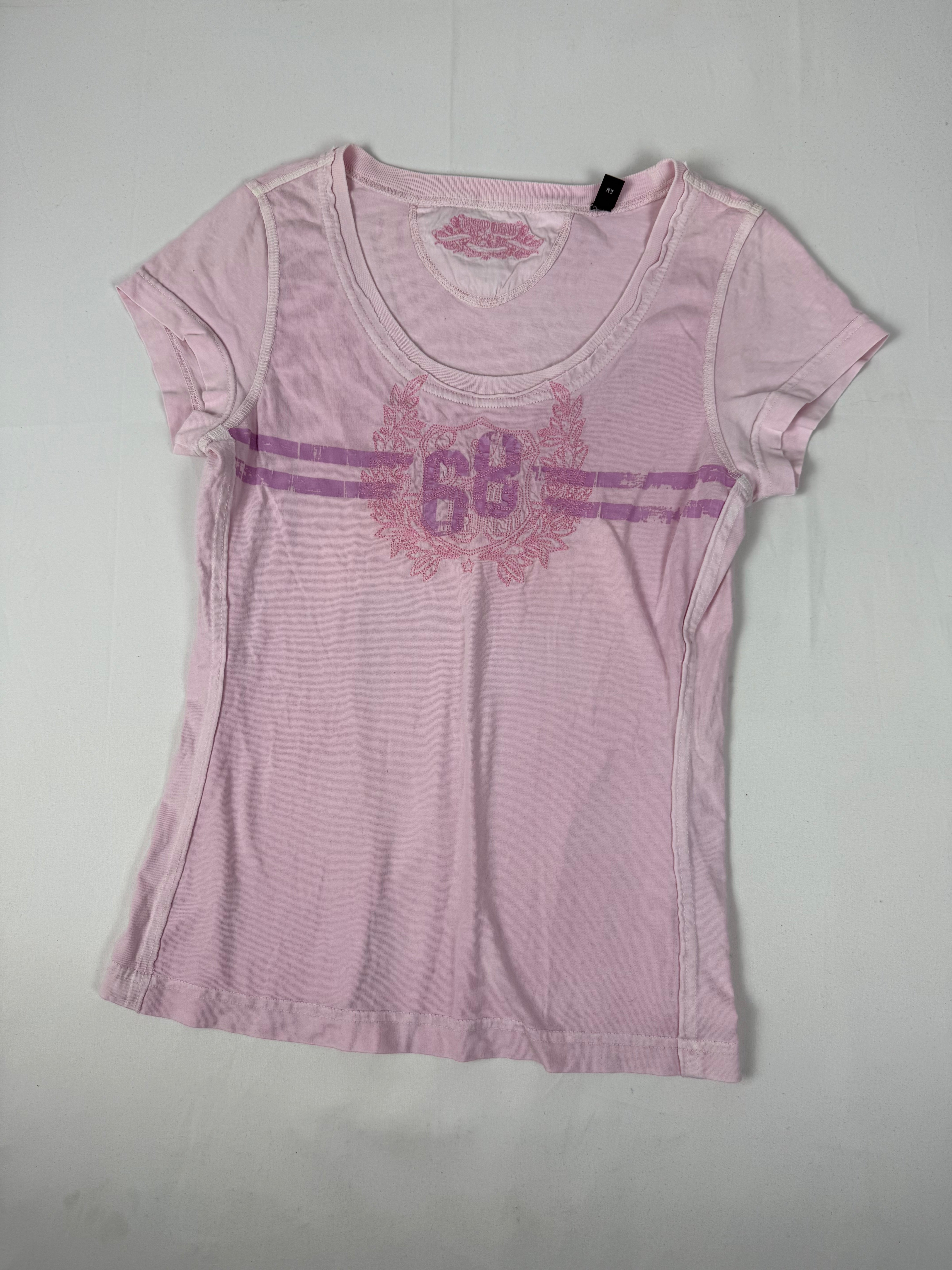 Baby pink cotton activewear tee (M)