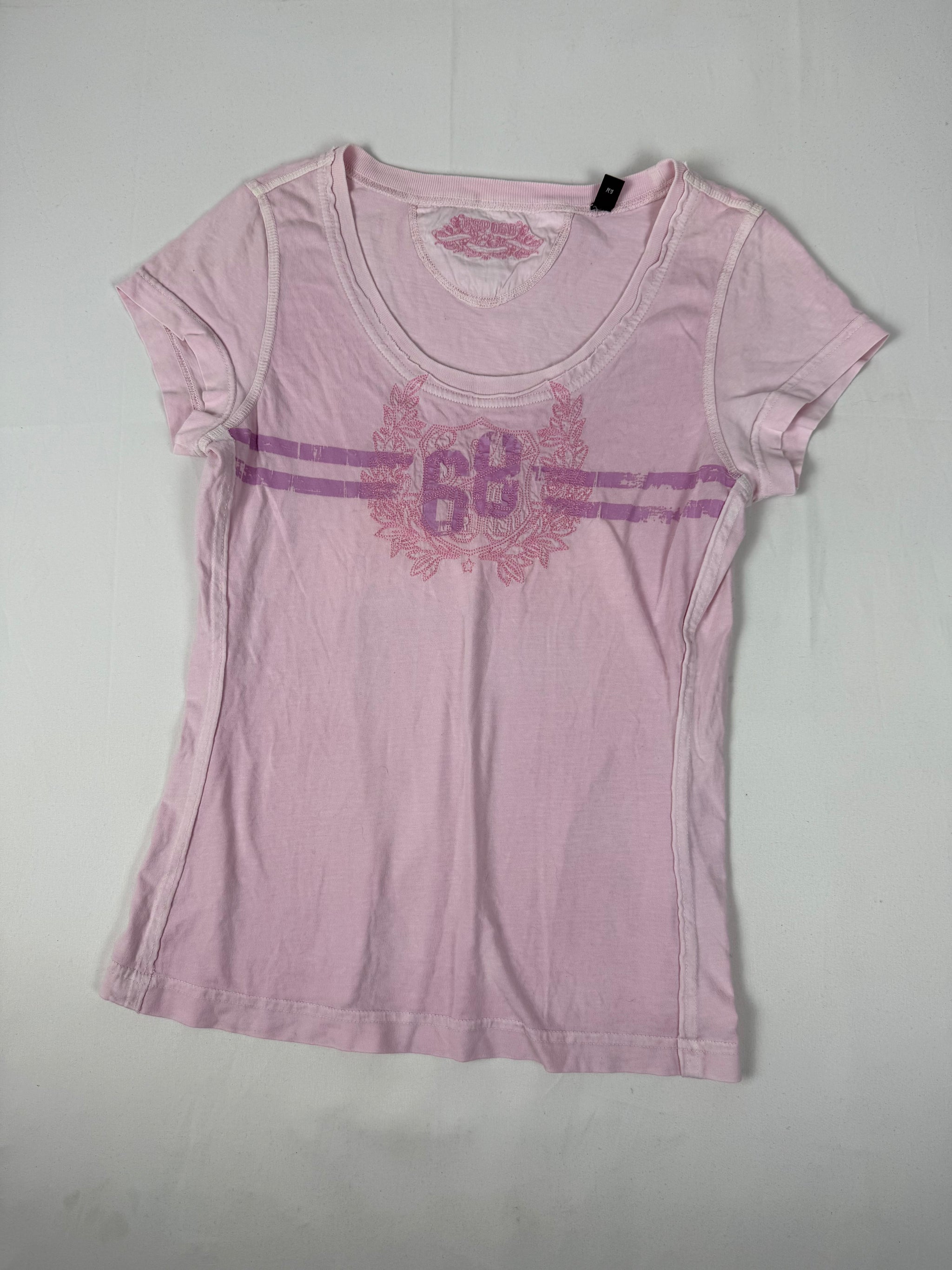 Baby pink cotton activewear tee (M)
