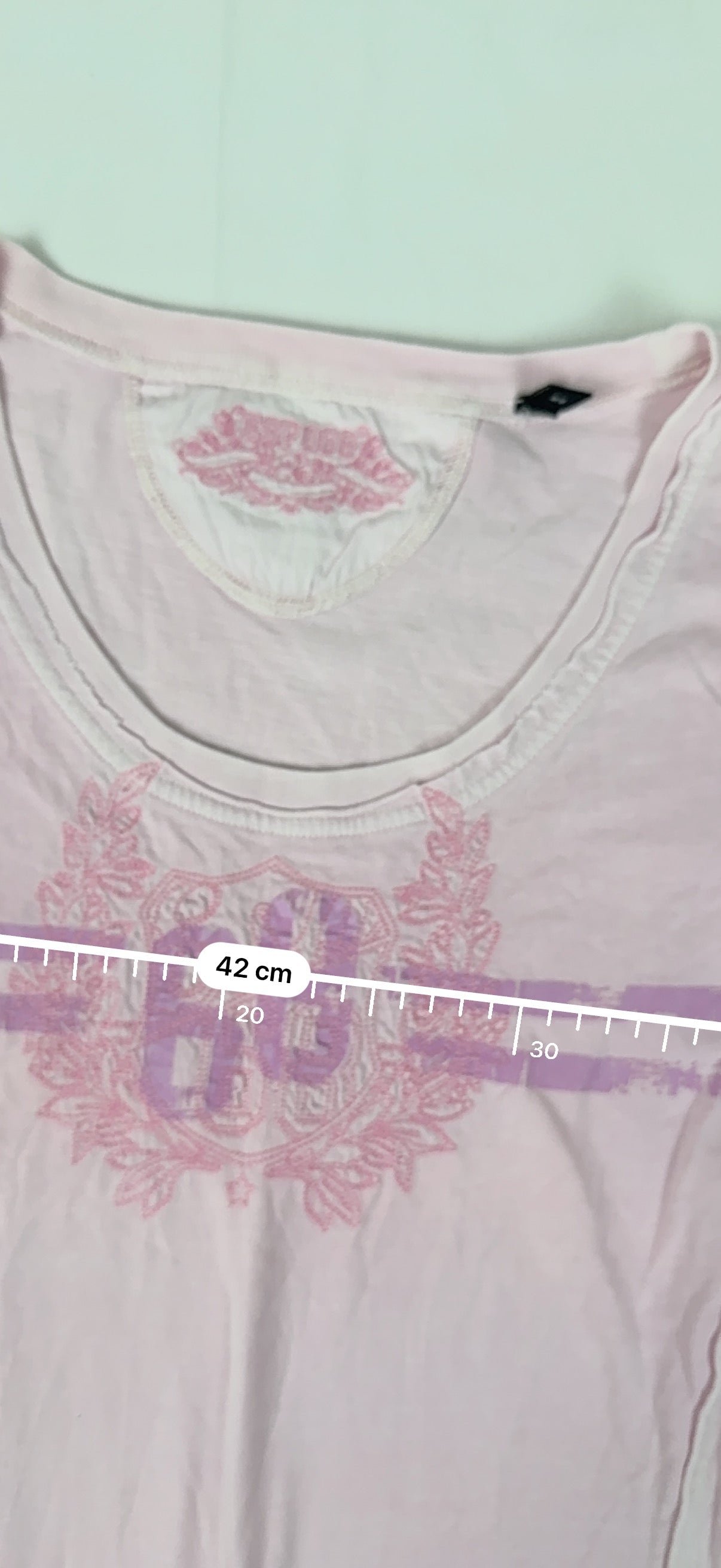 Baby pink cotton activewear tee (M)