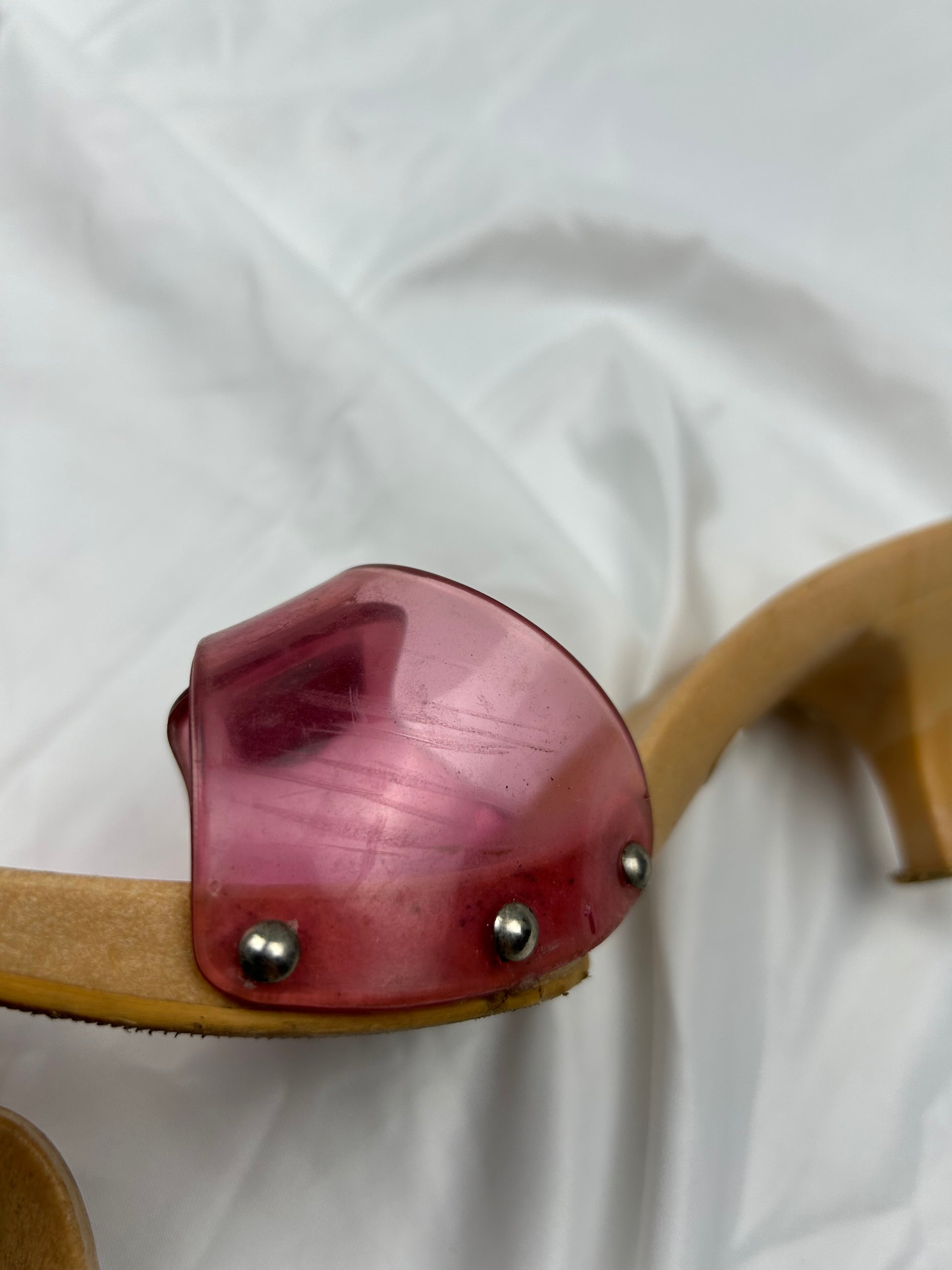 Pink pvc kitten heels mules  (37)