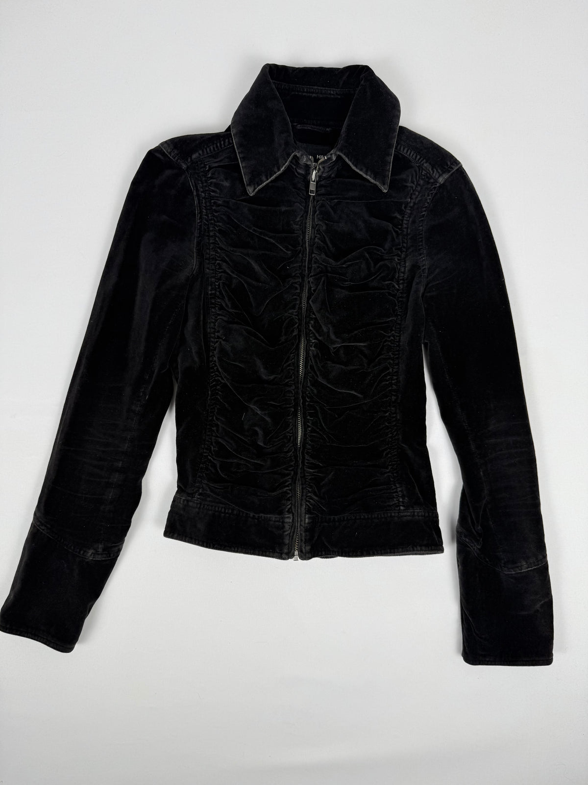 Blazer de bureau noir zippé (M)