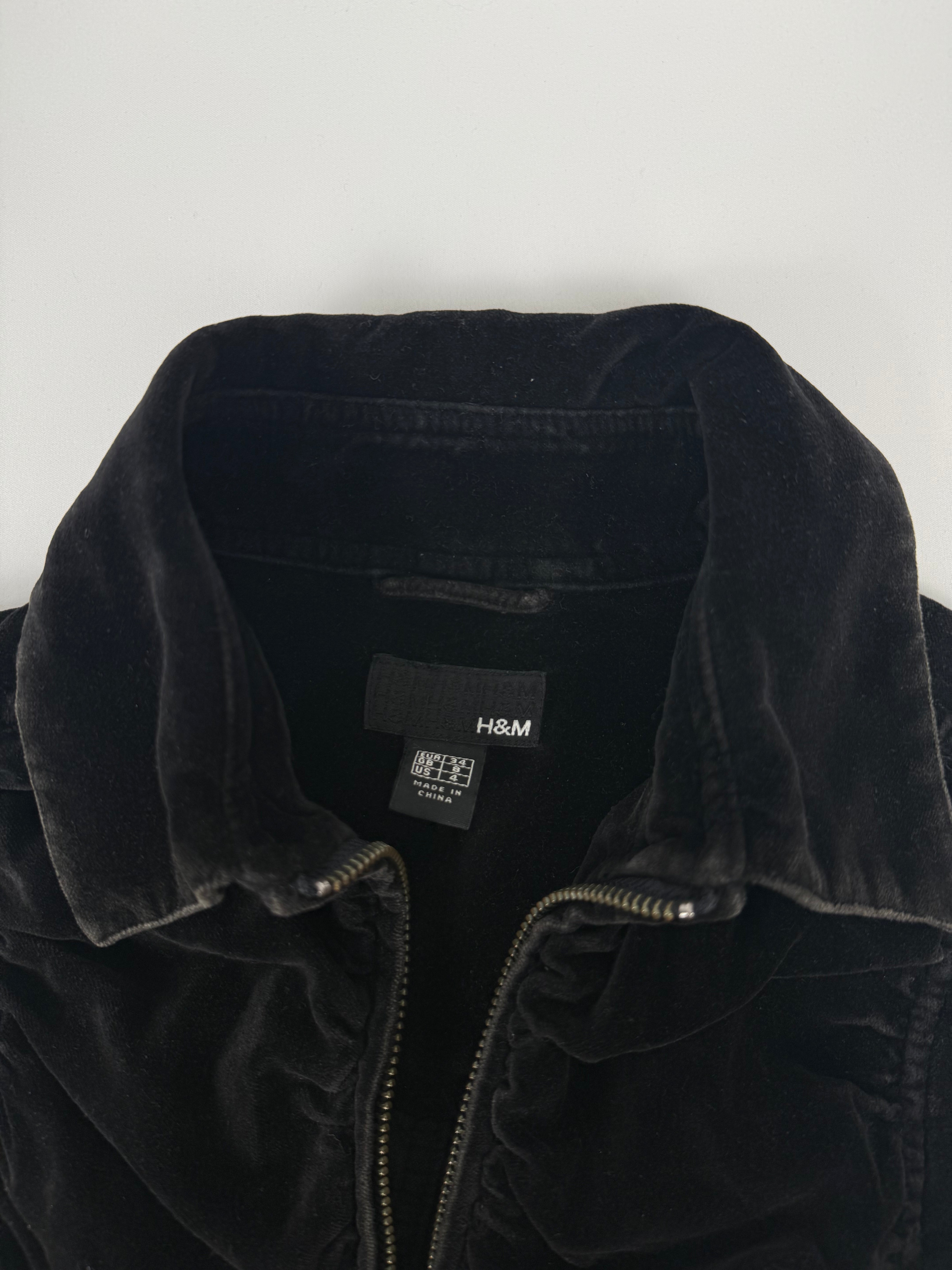 Blazer de bureau noir zippé (M)
