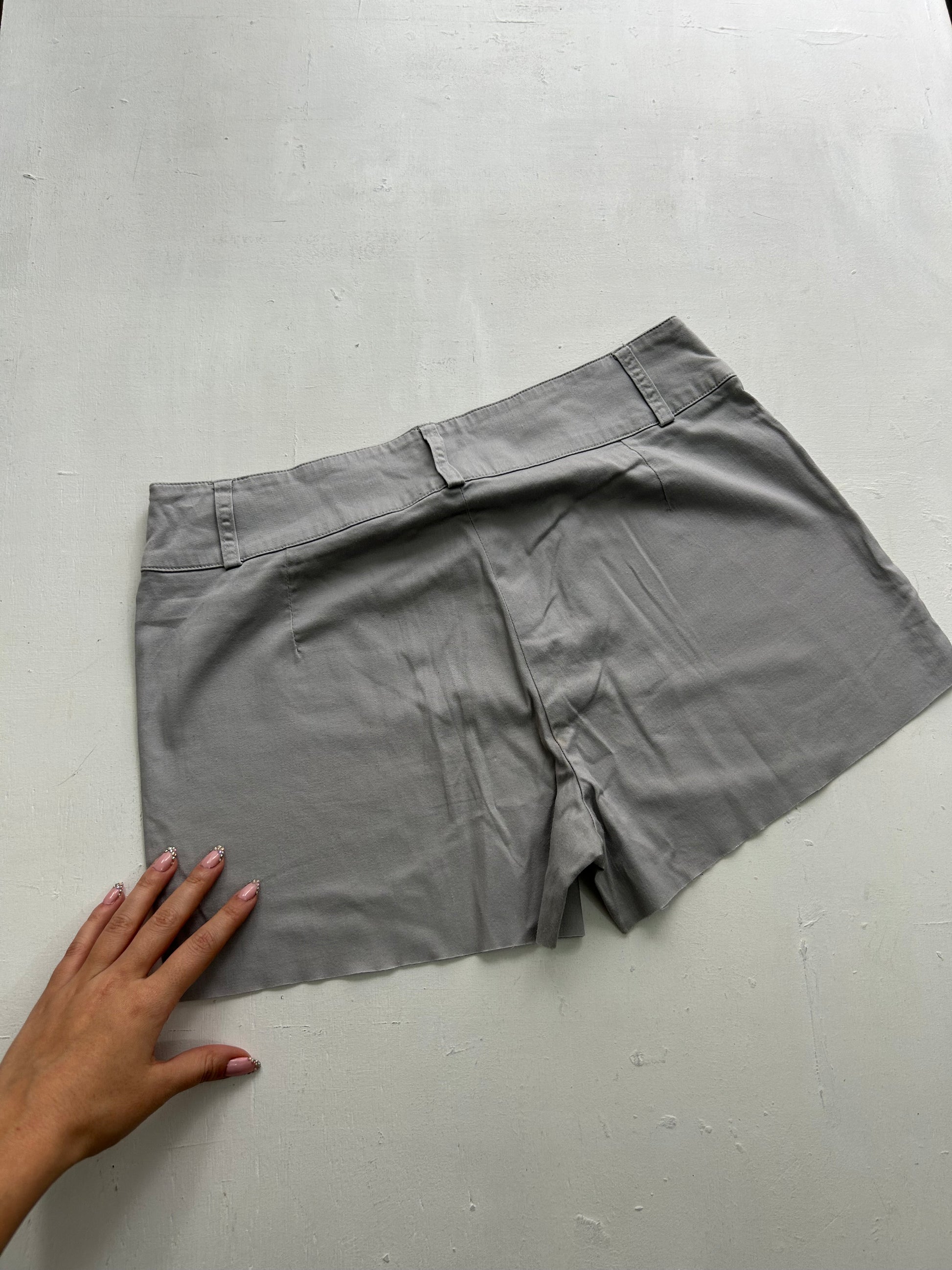 Grey low rise mini/ micro office short (S/M)