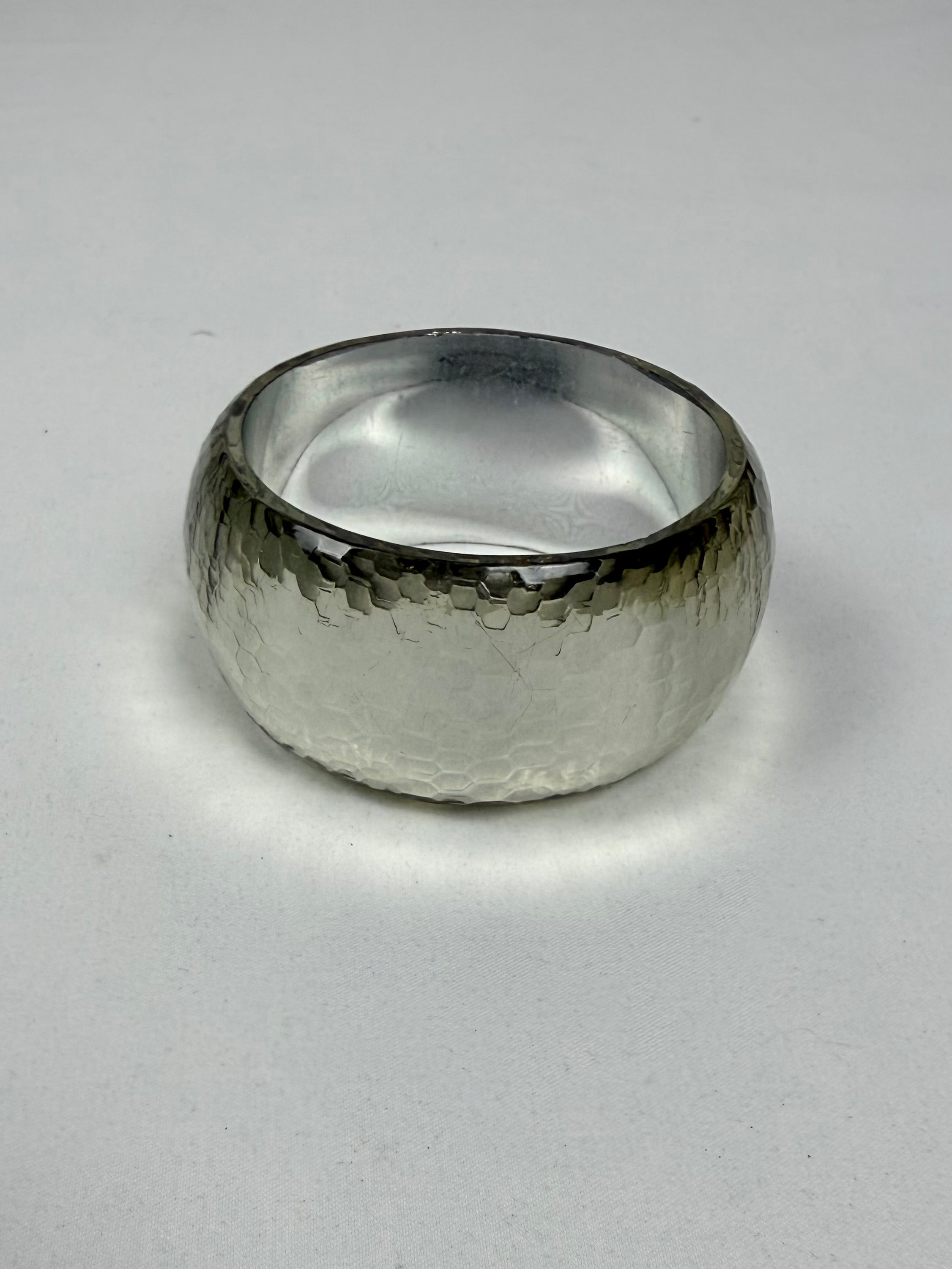 Silver inox bangle bracelet