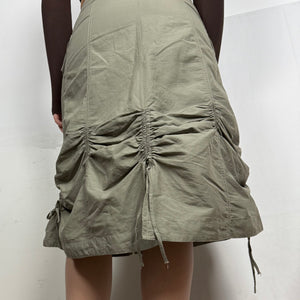 Khaki ruched cargo maxi skirt (S/M)