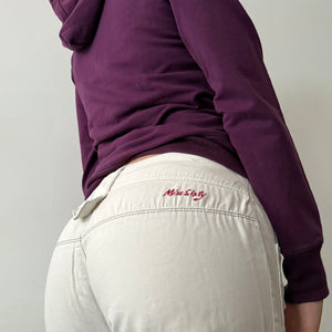 Purple sequins zip up jacket hoodie (S/M)