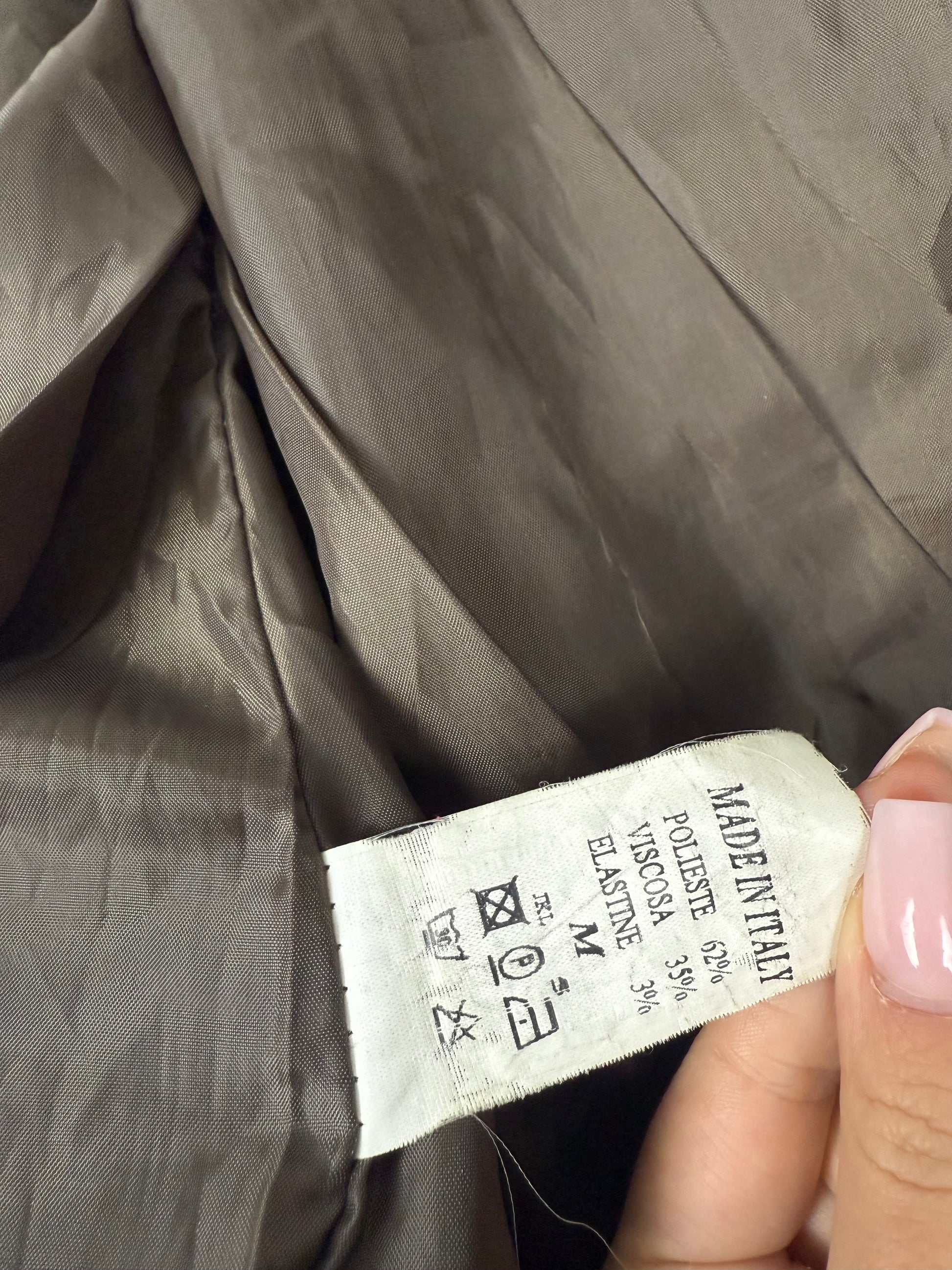 Khaki tight fit trench coat with belt (XS)