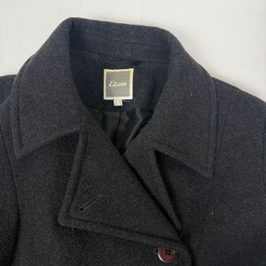 Grey wool tight fit trench coat with belt (XL)
