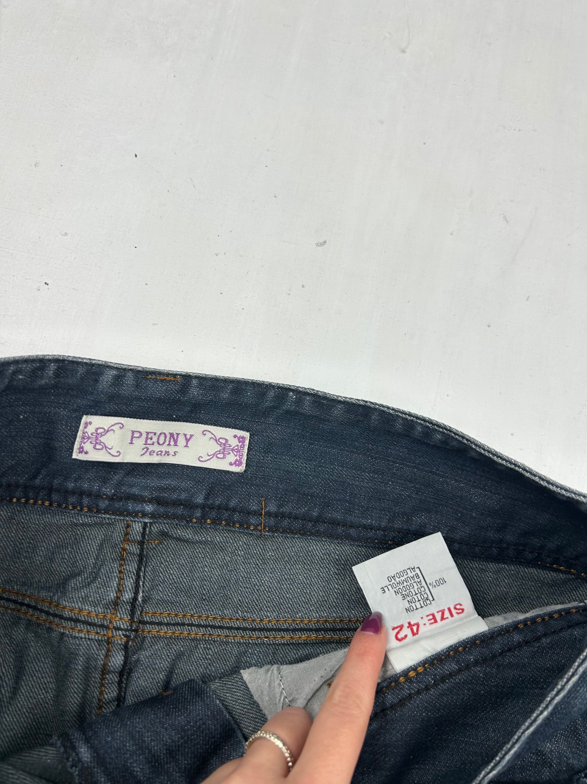Navy denim mini  skirt (L/XL)