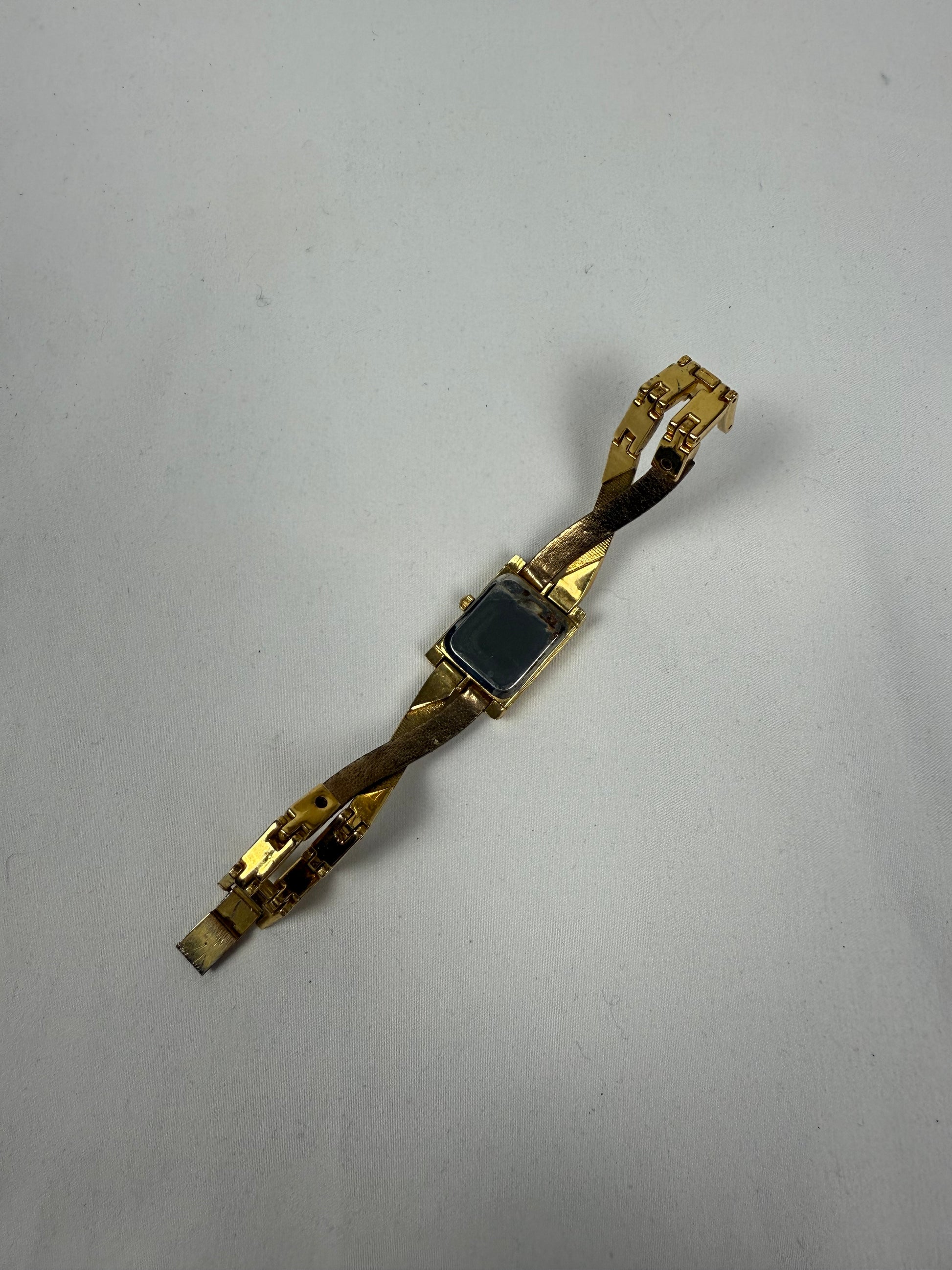 Vintage gold stainless steel jewelry watch