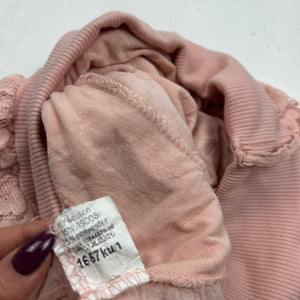 Baby pink lace pleated mini skirt (S/M)