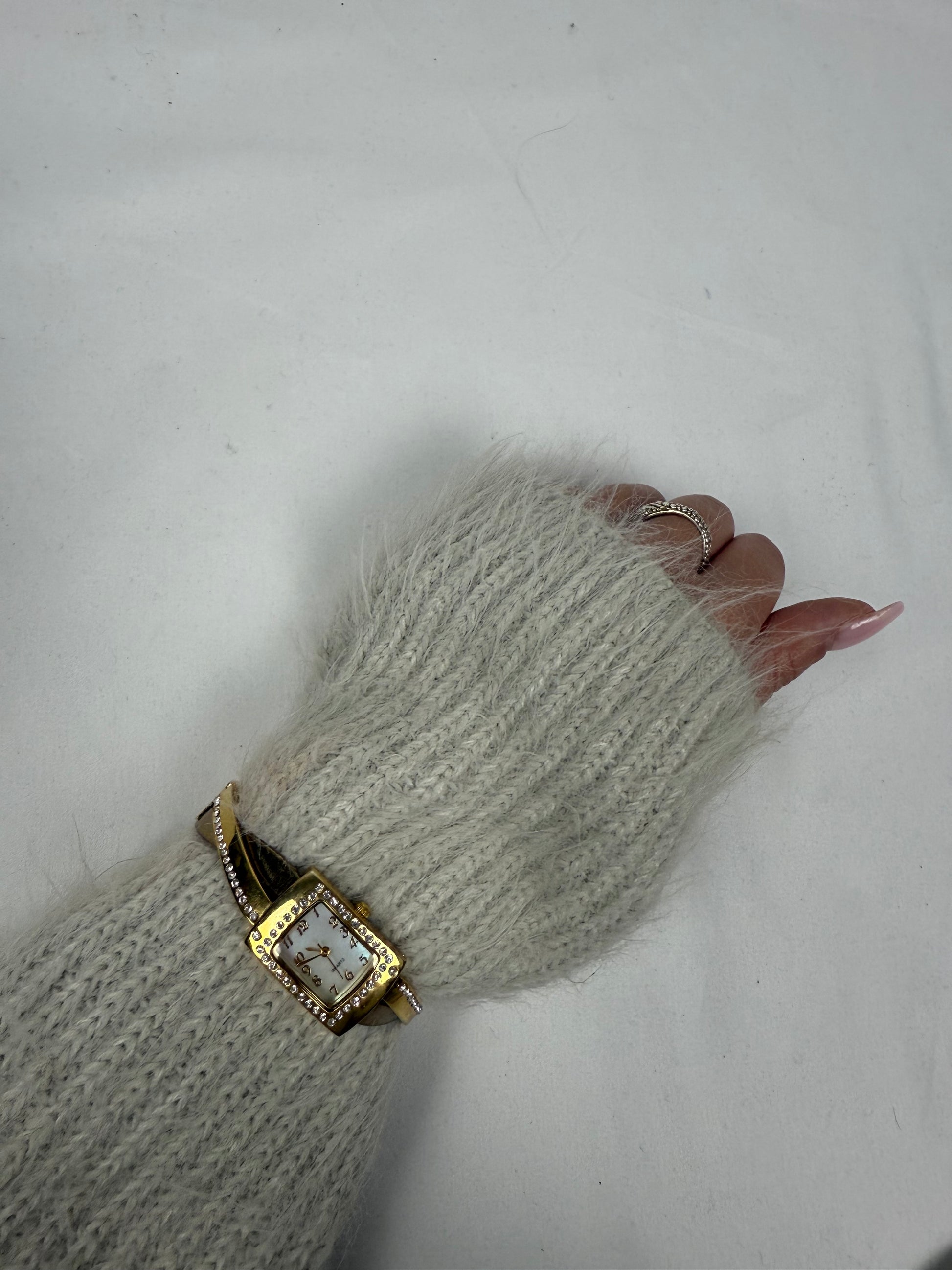 Vintage gold stainless steel jewelry watch