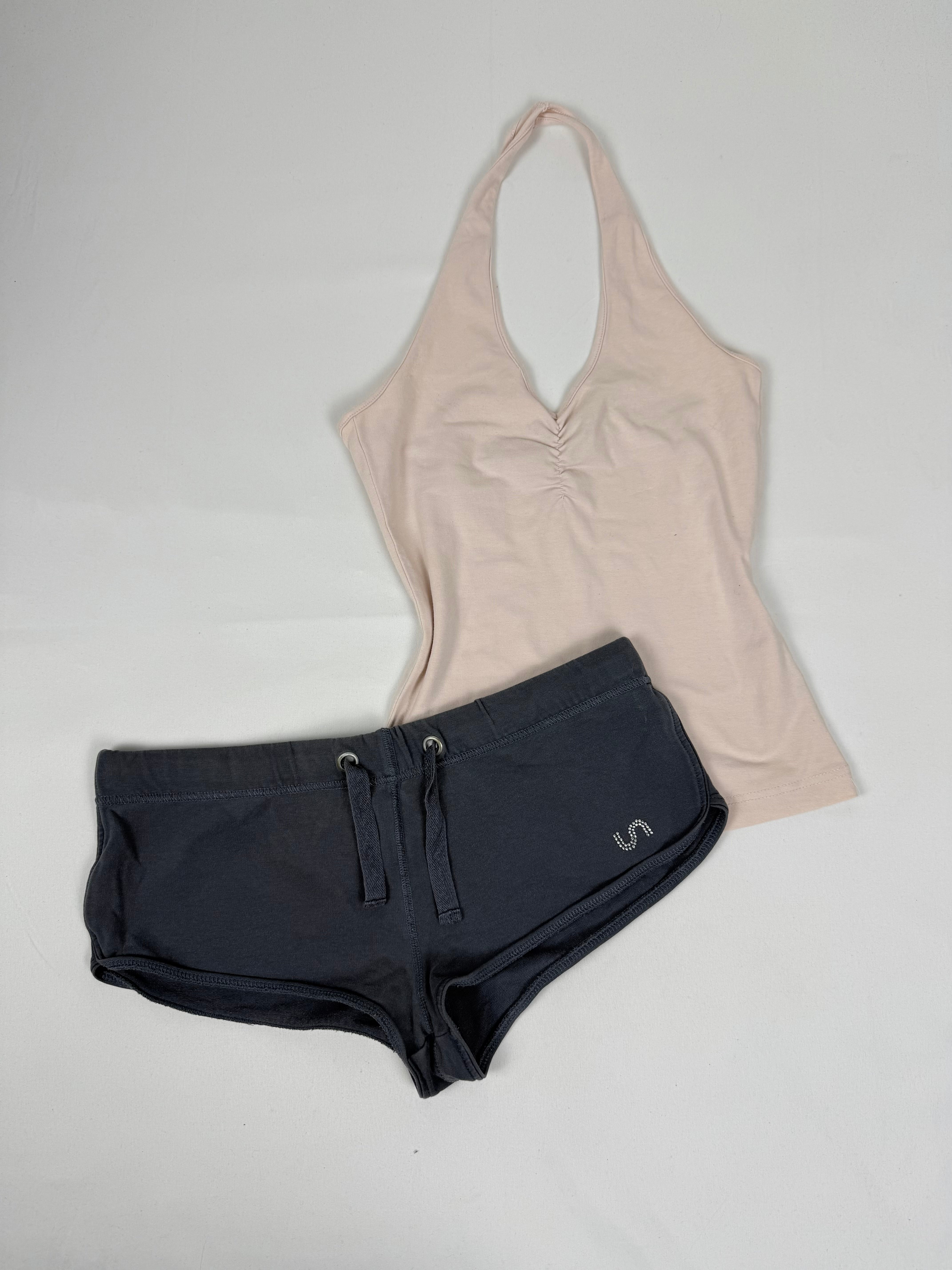 Grey cotton low rise mini short (M/L)