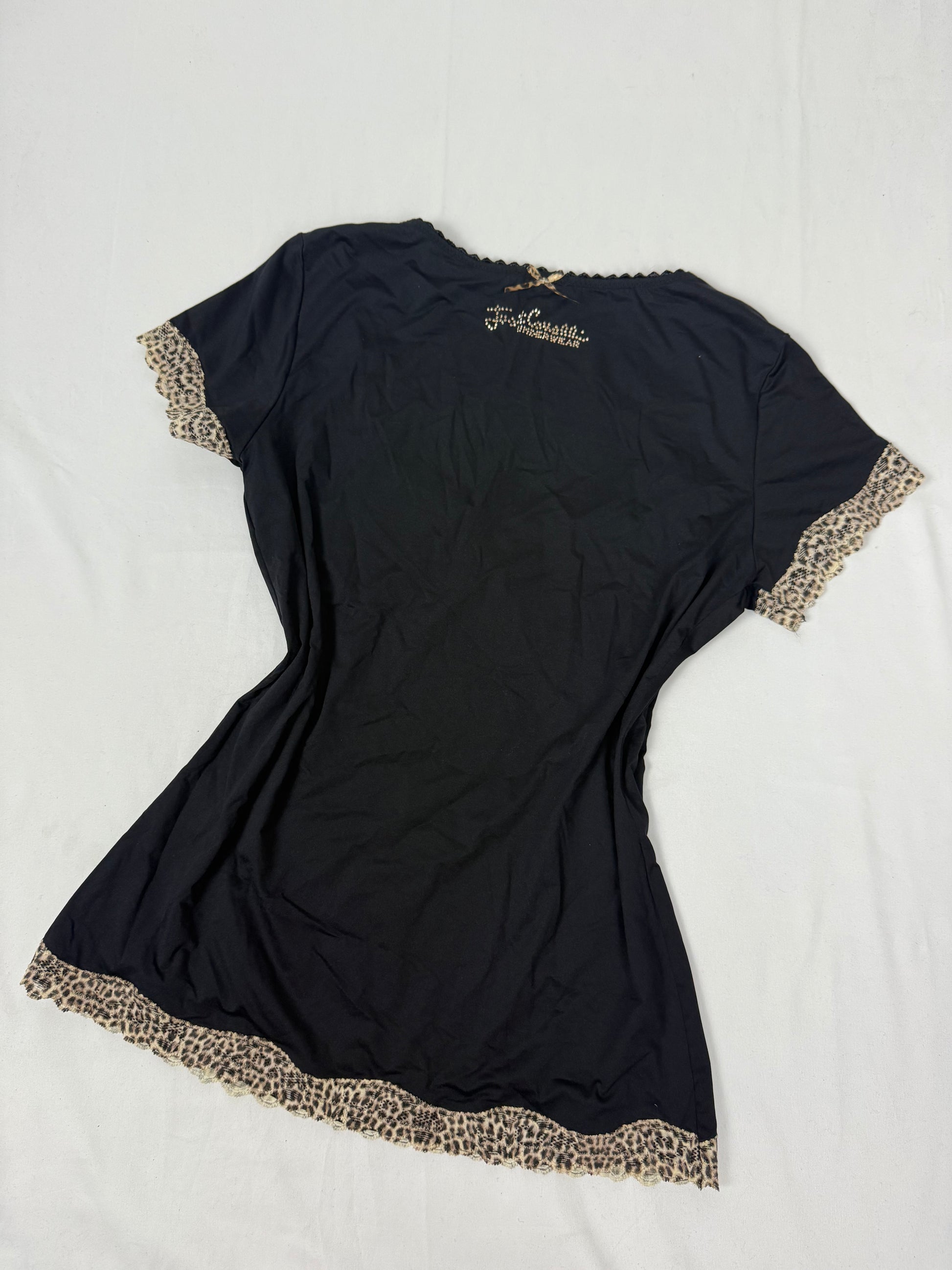 Black panther print underwear lycra tee (L)