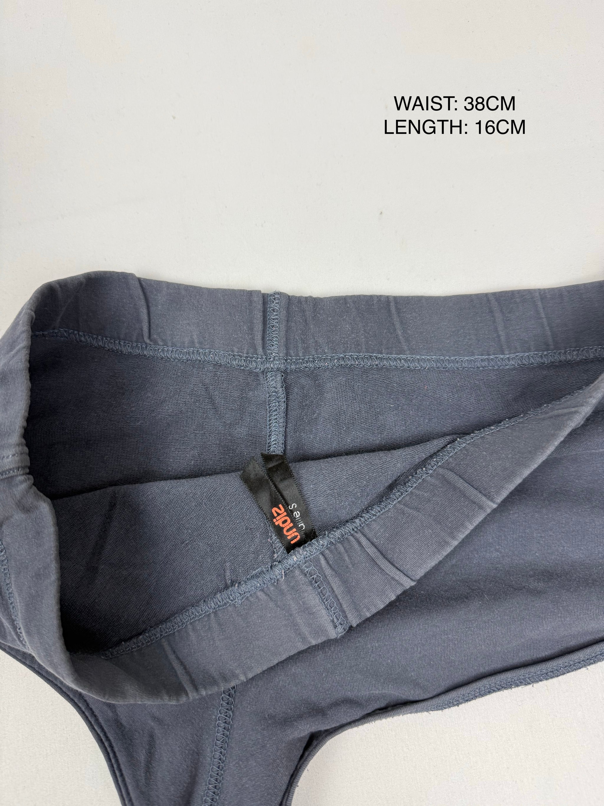 Grey cotton low rise mini short (M/L)