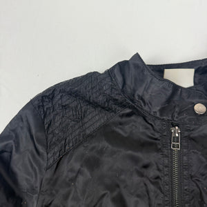 Black lightweight biker jacket with belt (M)