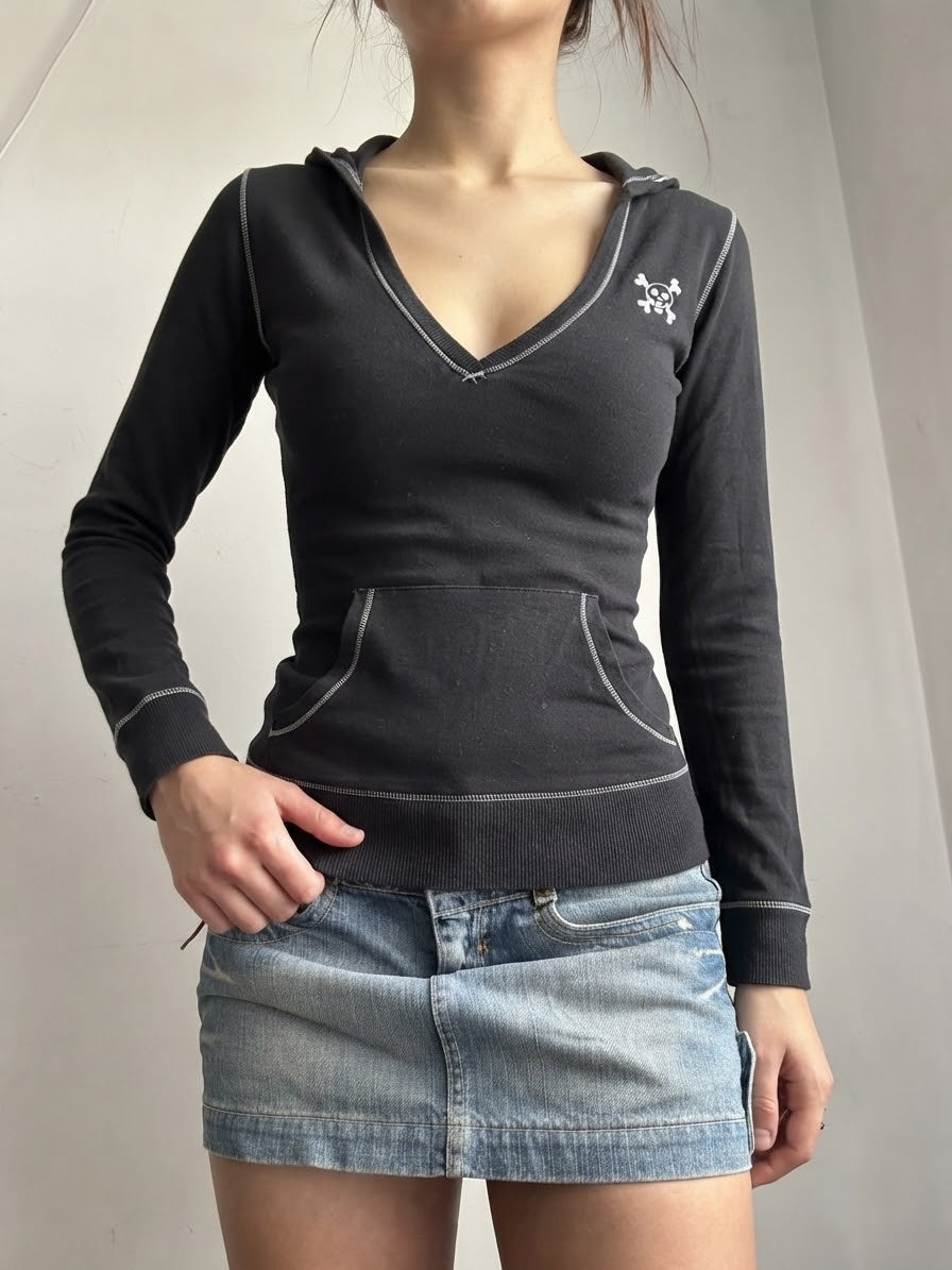 Veste courte zippée kaki (M)