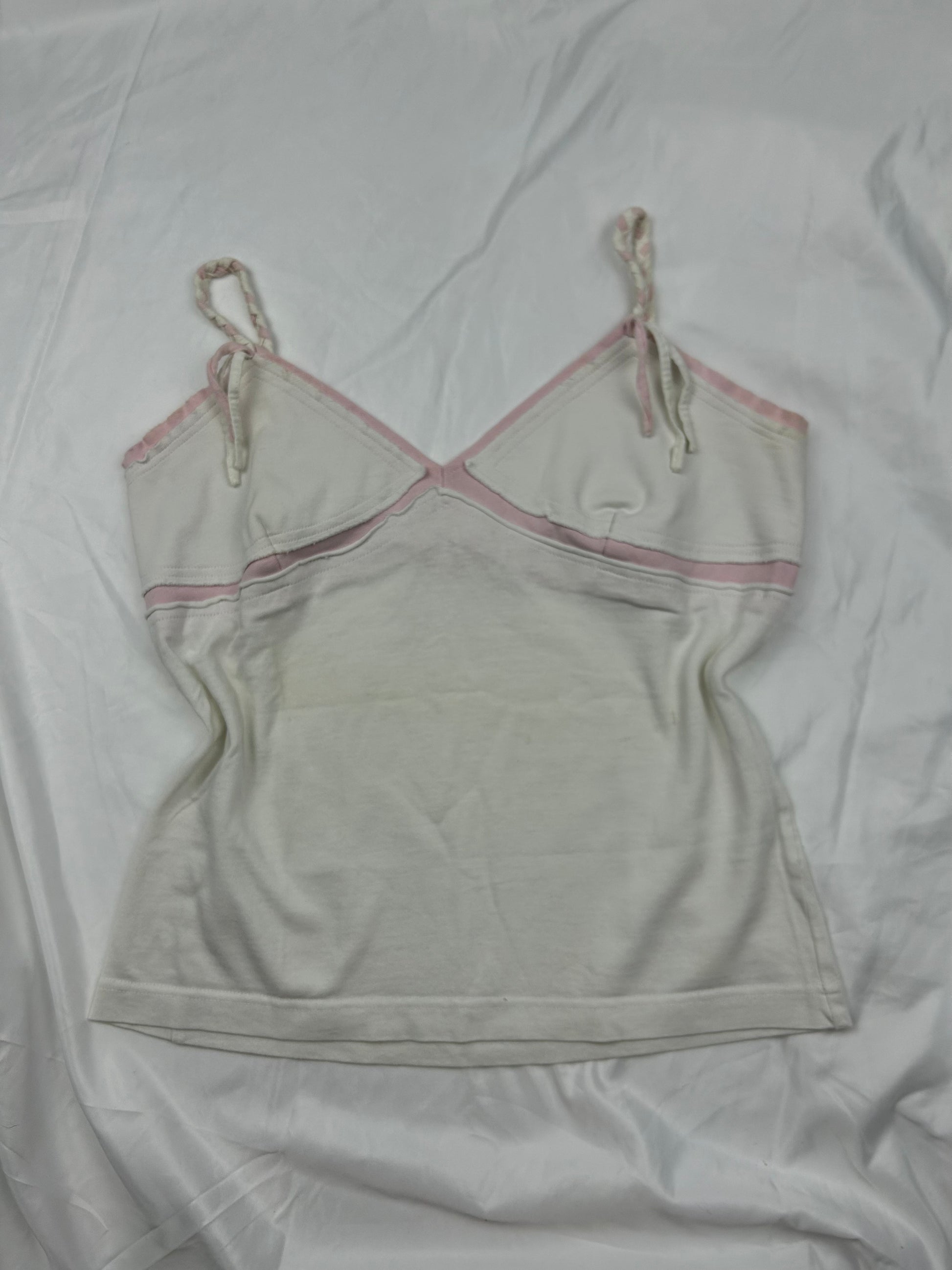 White & pink cami top (L)