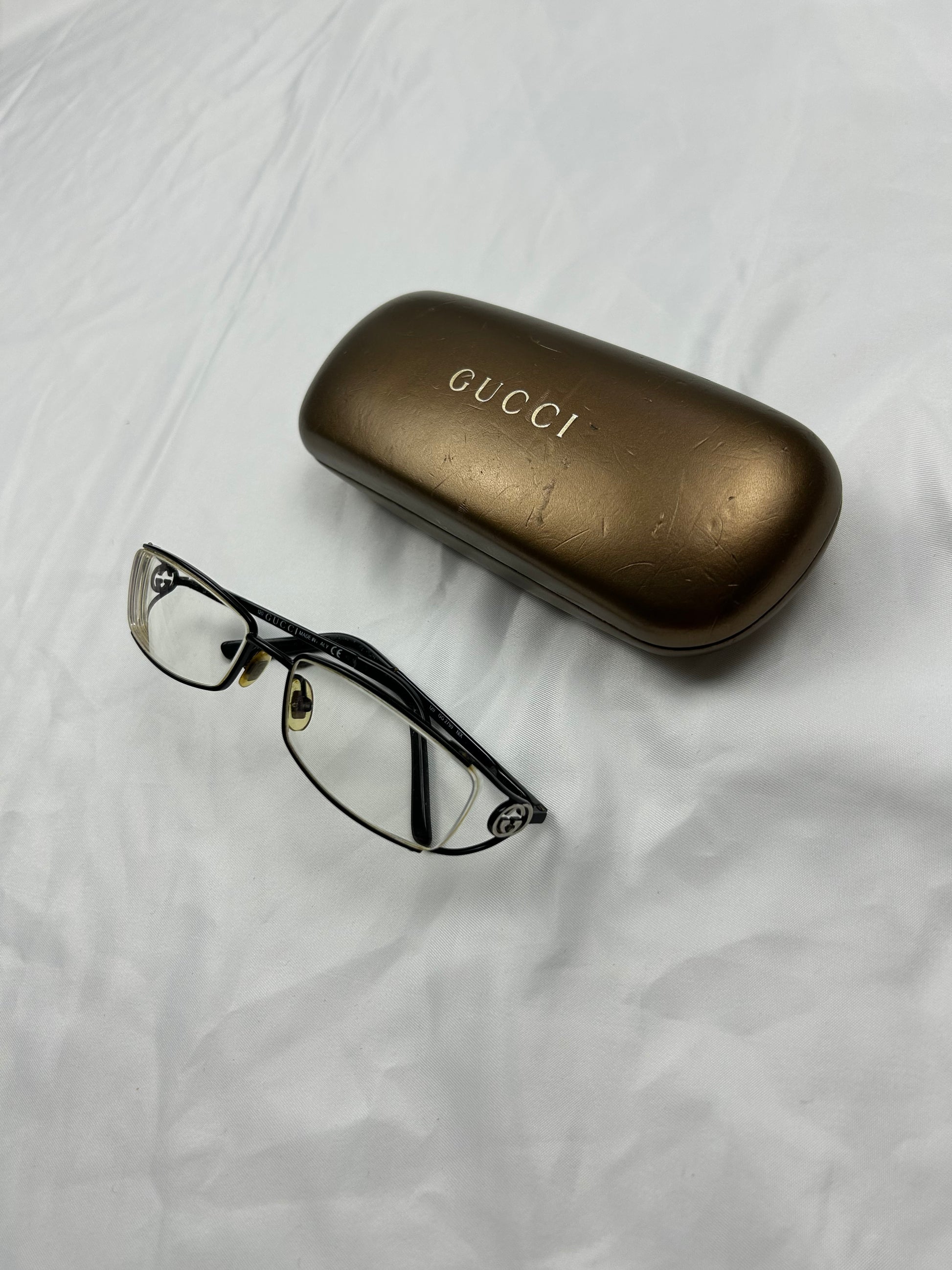 Office metallic logo glasses (adapted lenses)