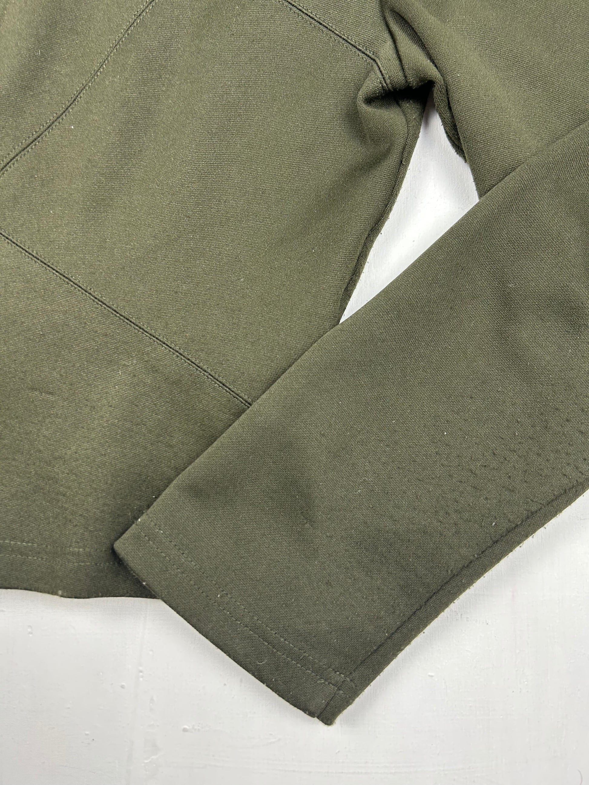 Khaki zip up biker jacket (M)