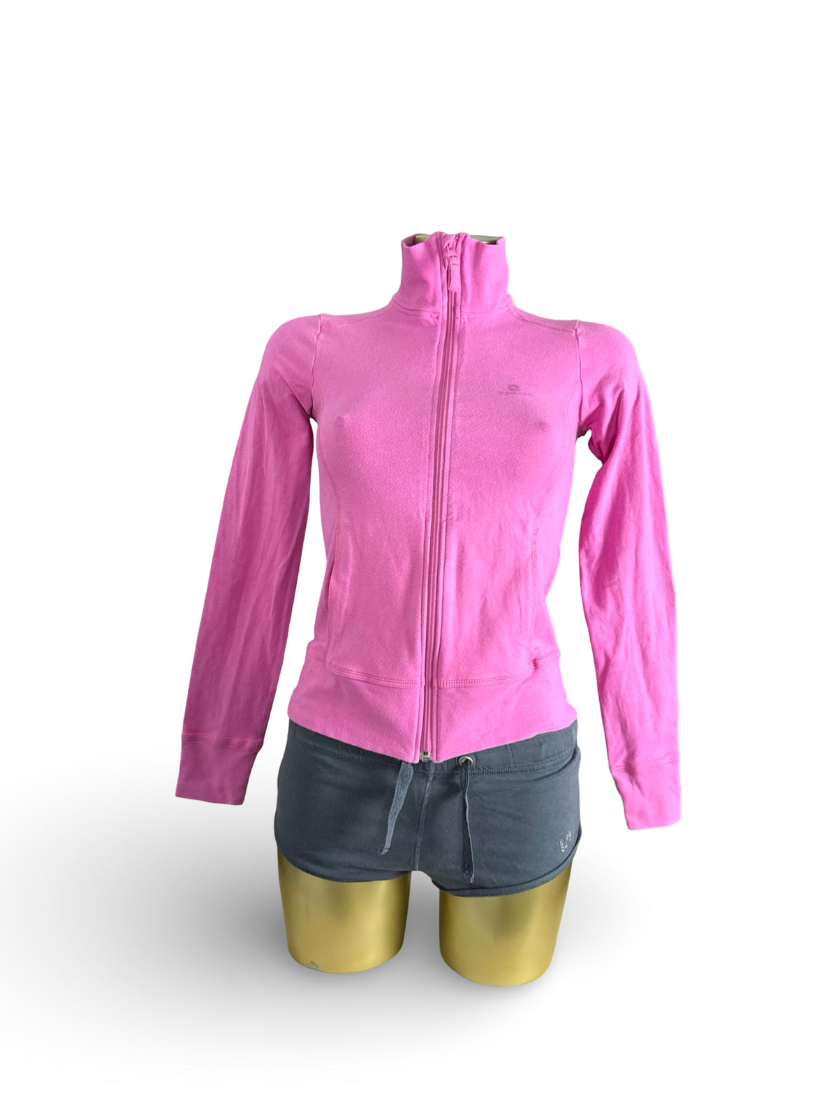Pink zip activewear sweatshirt (M)