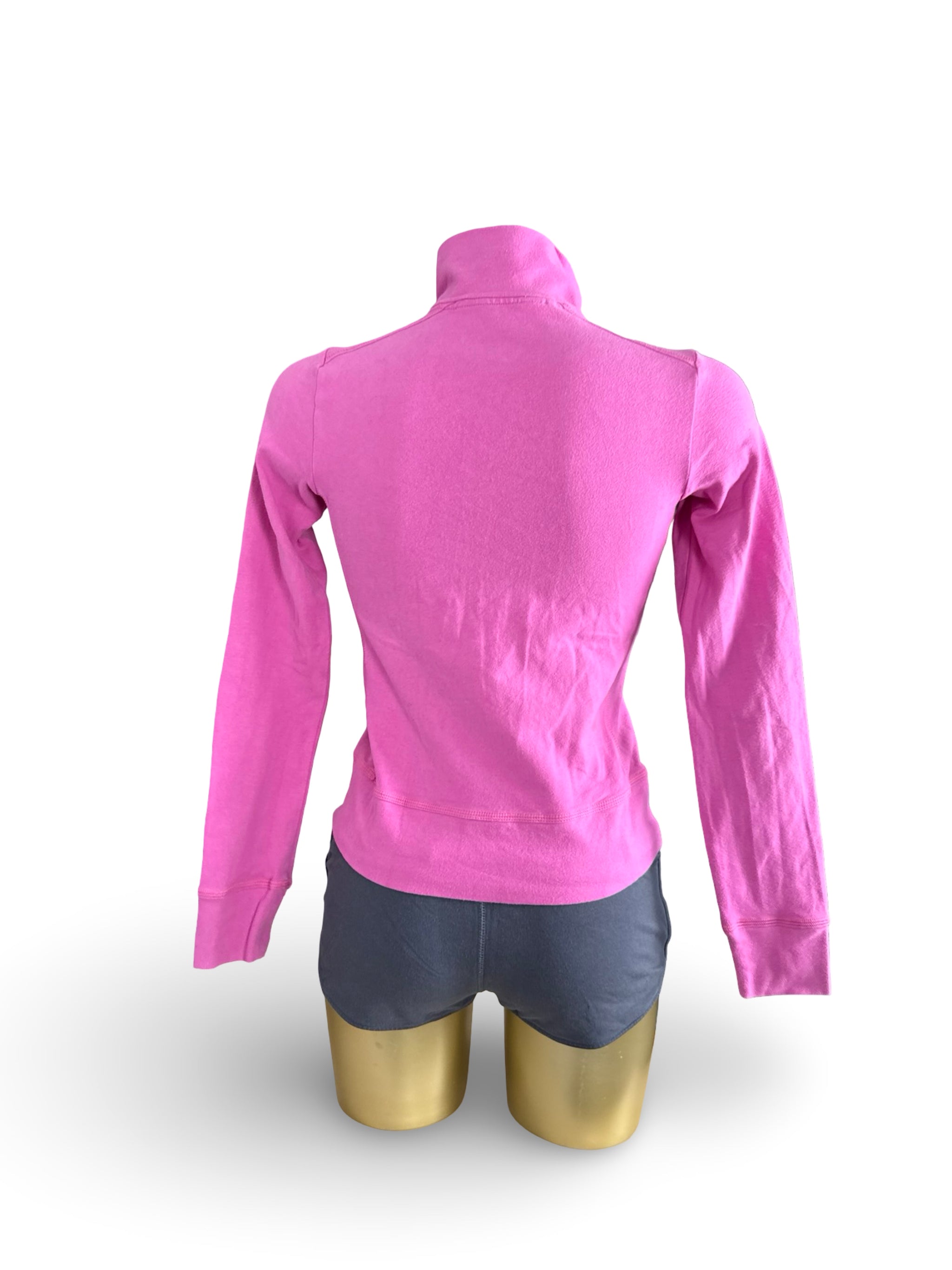 Pink zip activewear sweatshirt (M)