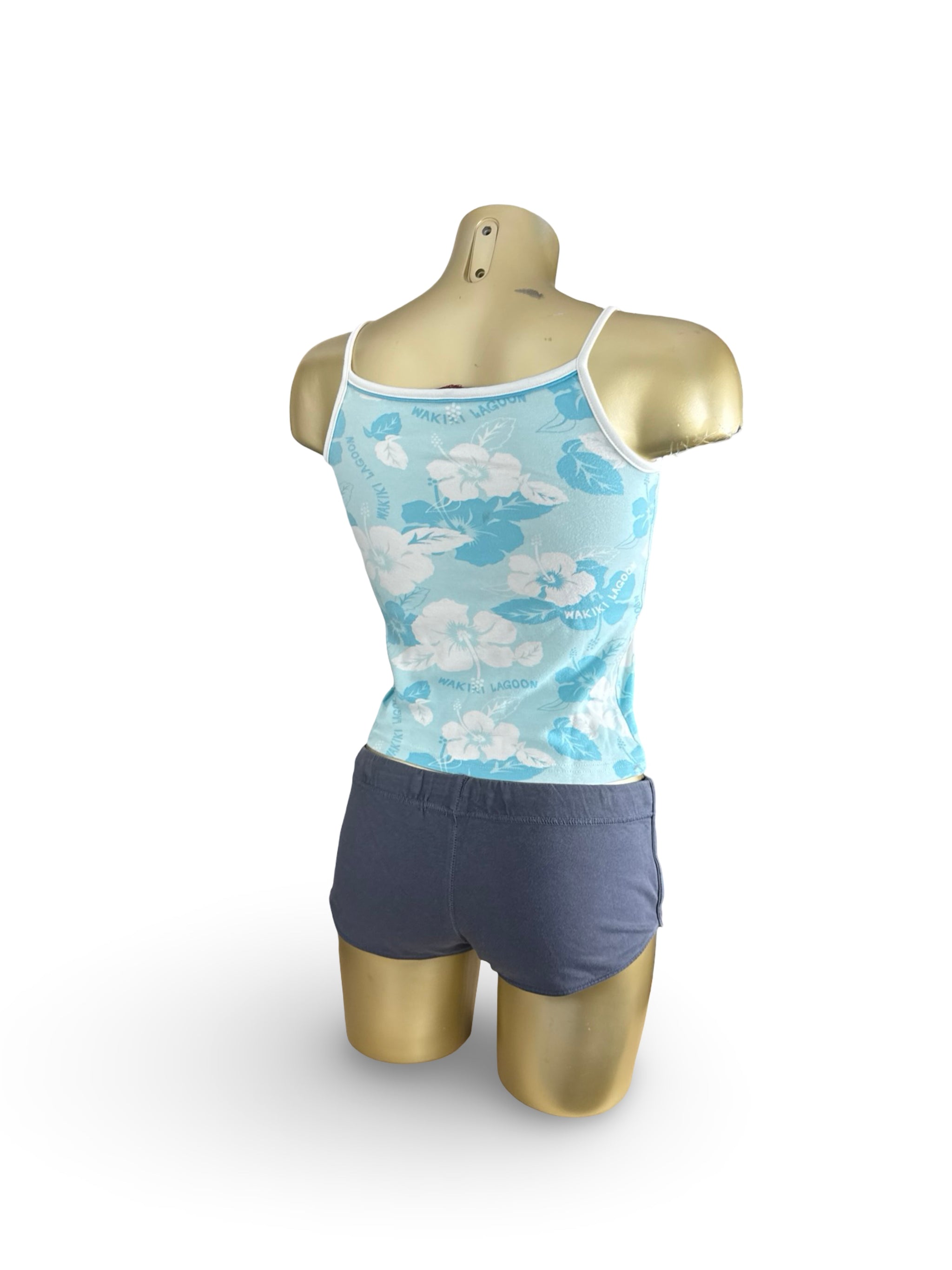 Baby flue floral 100% cotton top (XS/S)