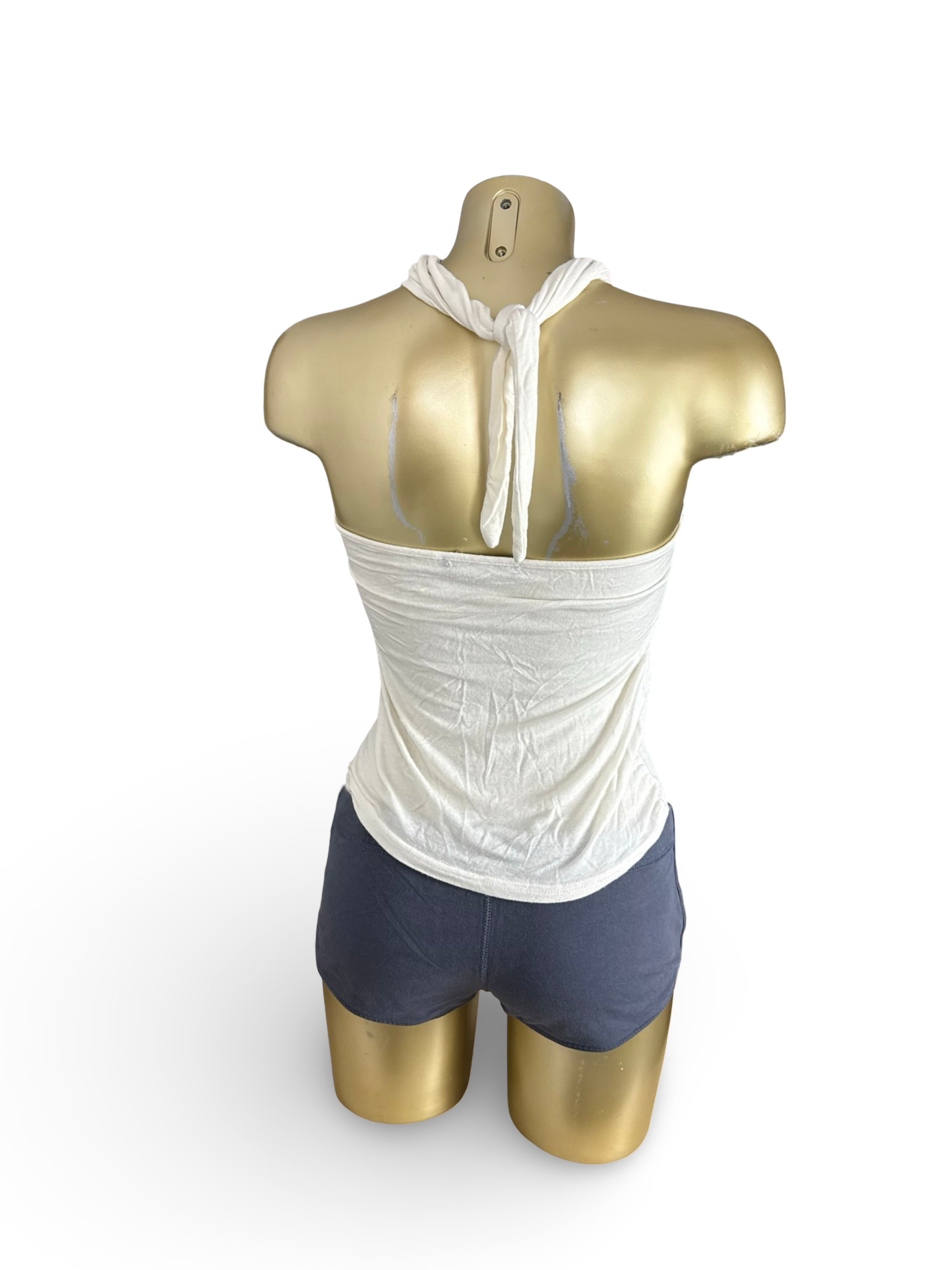 White stretchy halter top (M/L)