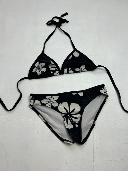 Hibiscus Hawaii print adjustable bikini set (S)