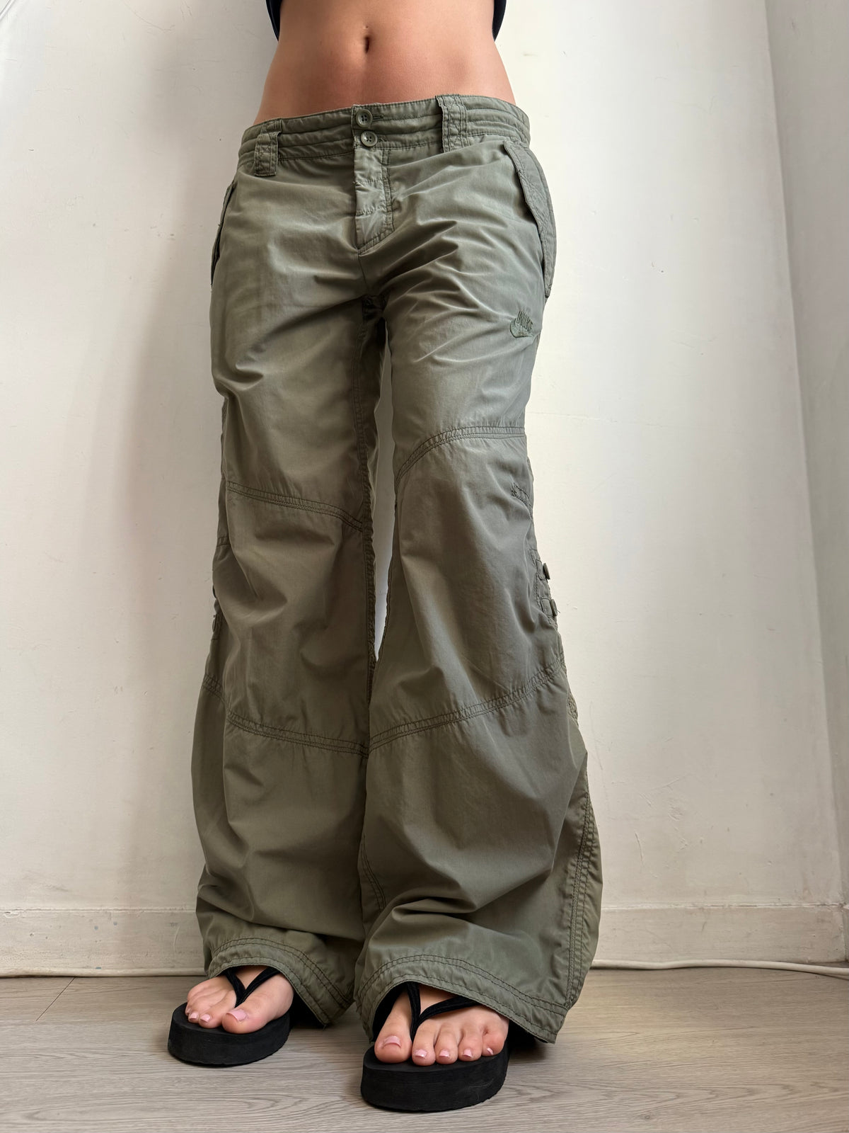 Pantalon corsaire taille basse à pois (S/M)
