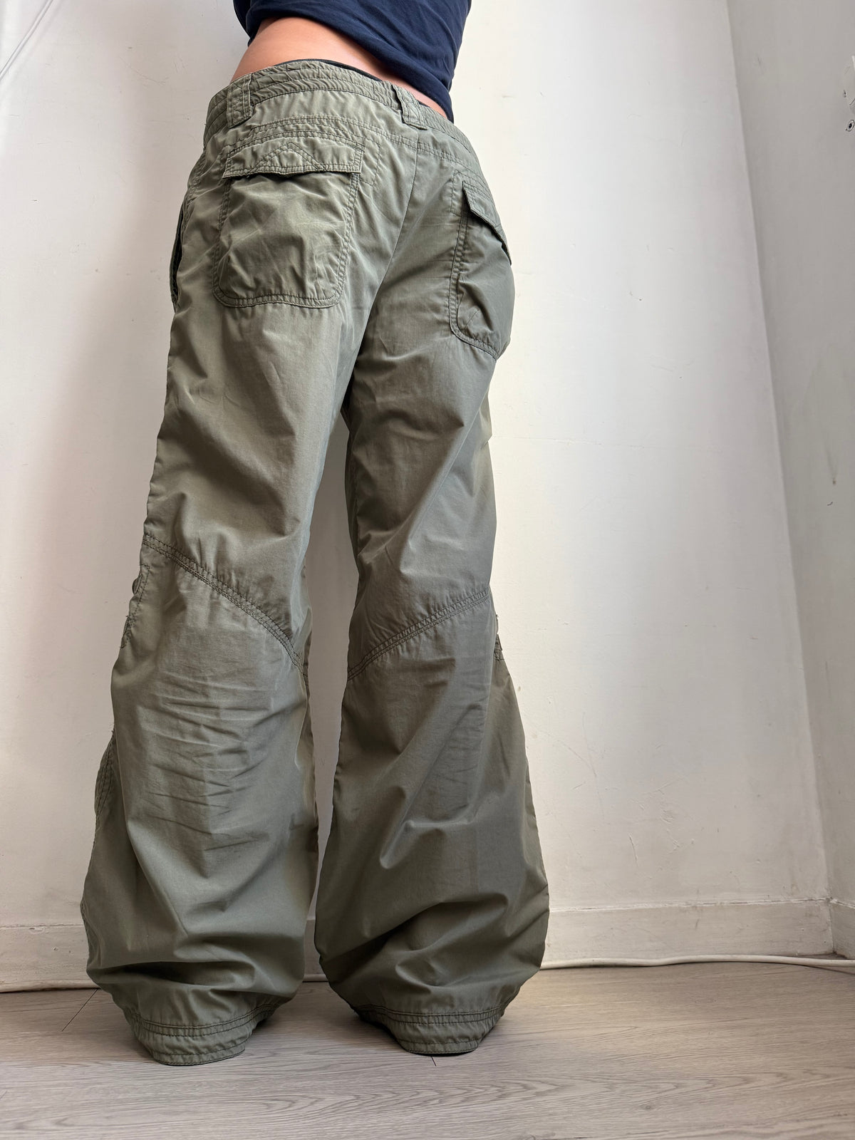 Pantalon corsaire taille basse à pois (S/M)