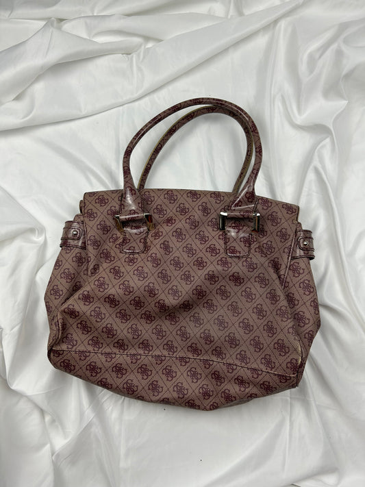 Burgundy  monogram uni shoulder bag