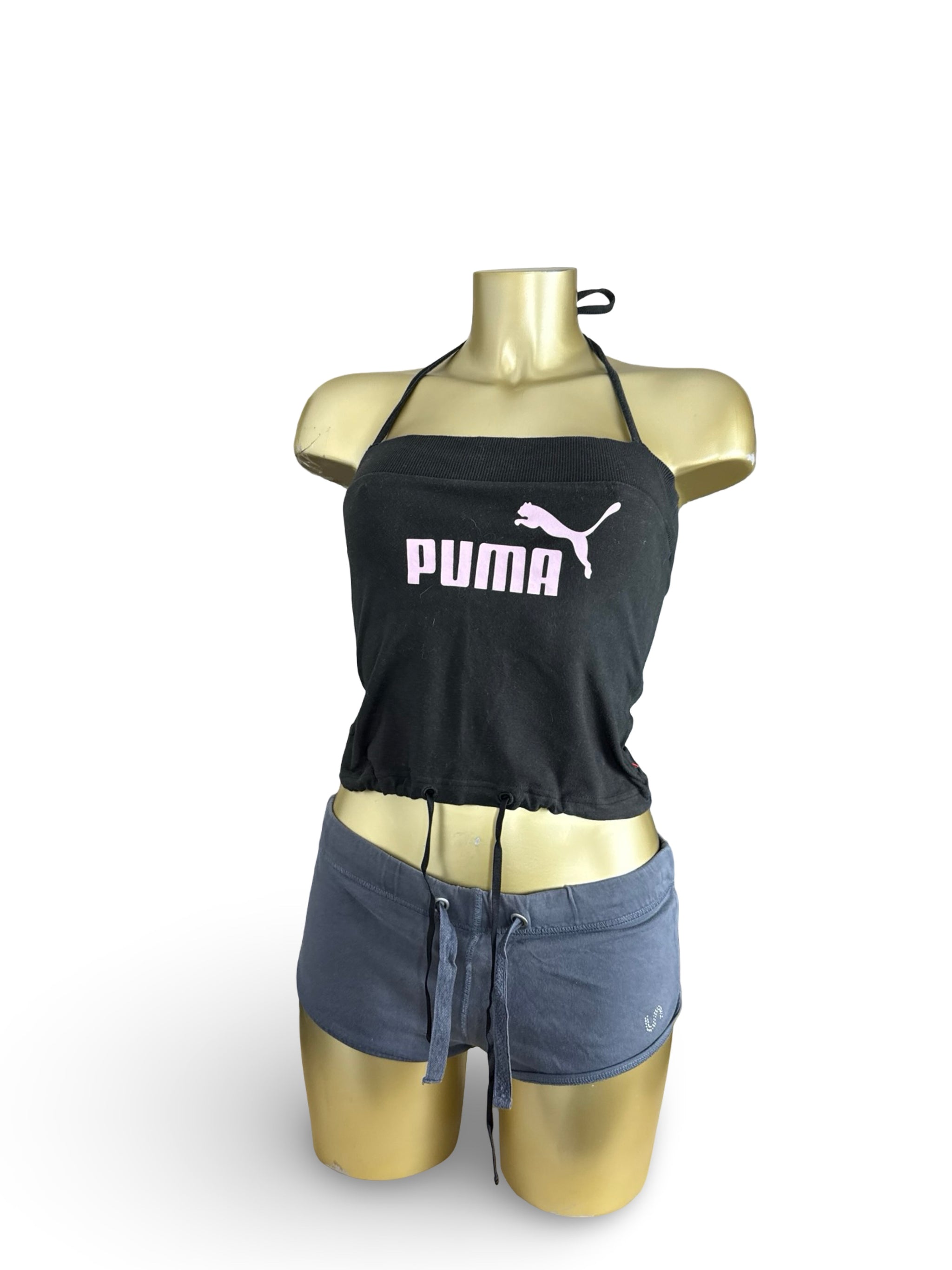 Black activewear halter top (XS/S)