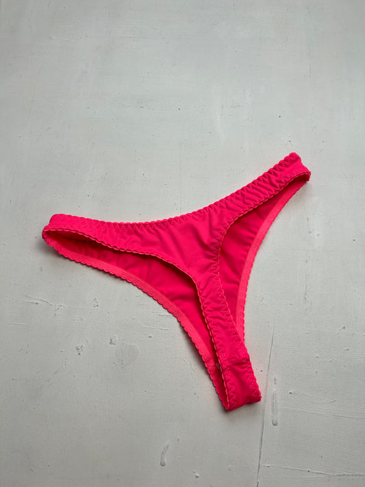 Neon pink thong bikini bottom (S)