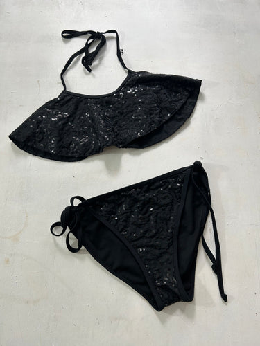 Black sequins bikini set