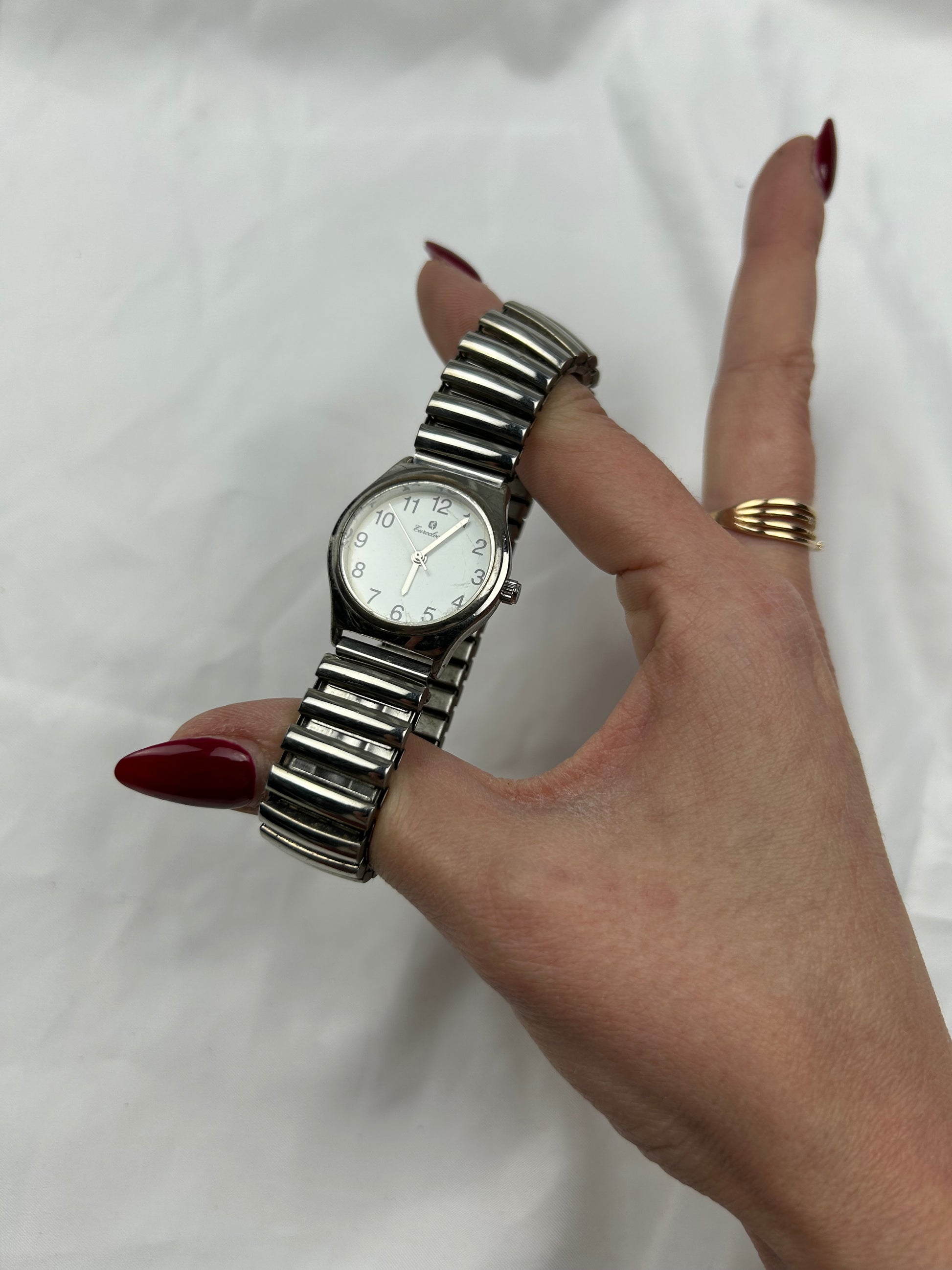 Vintage stainless steel silver watch jewelry