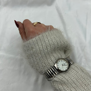 Vintage stainless steel silver watch jewelry
