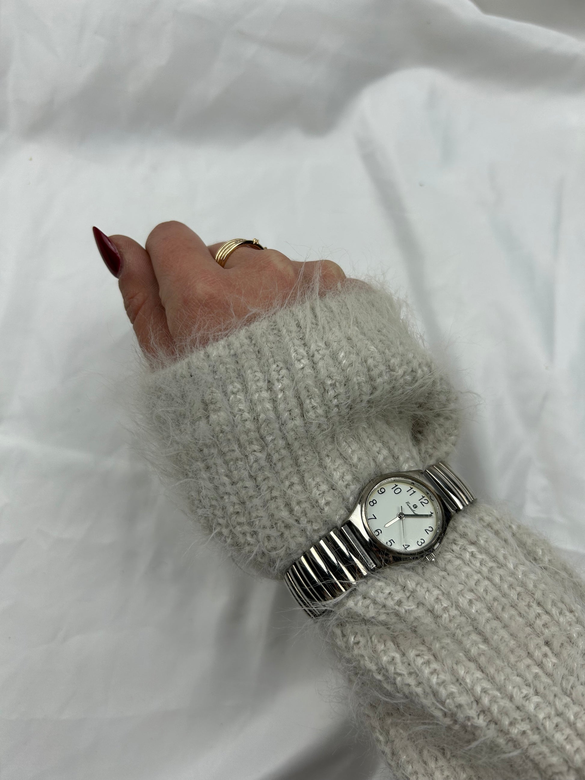 Vintage stainless steel silver watch jewelry