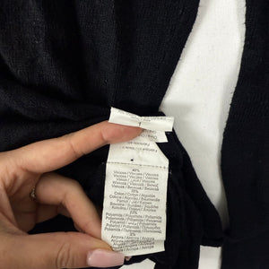 Black cotton polo neck jumper (S)