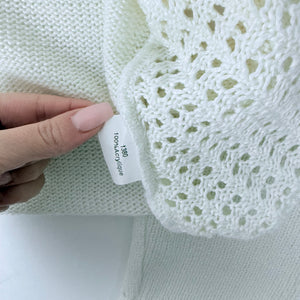 White crochet tie up bolero jumper (XL)