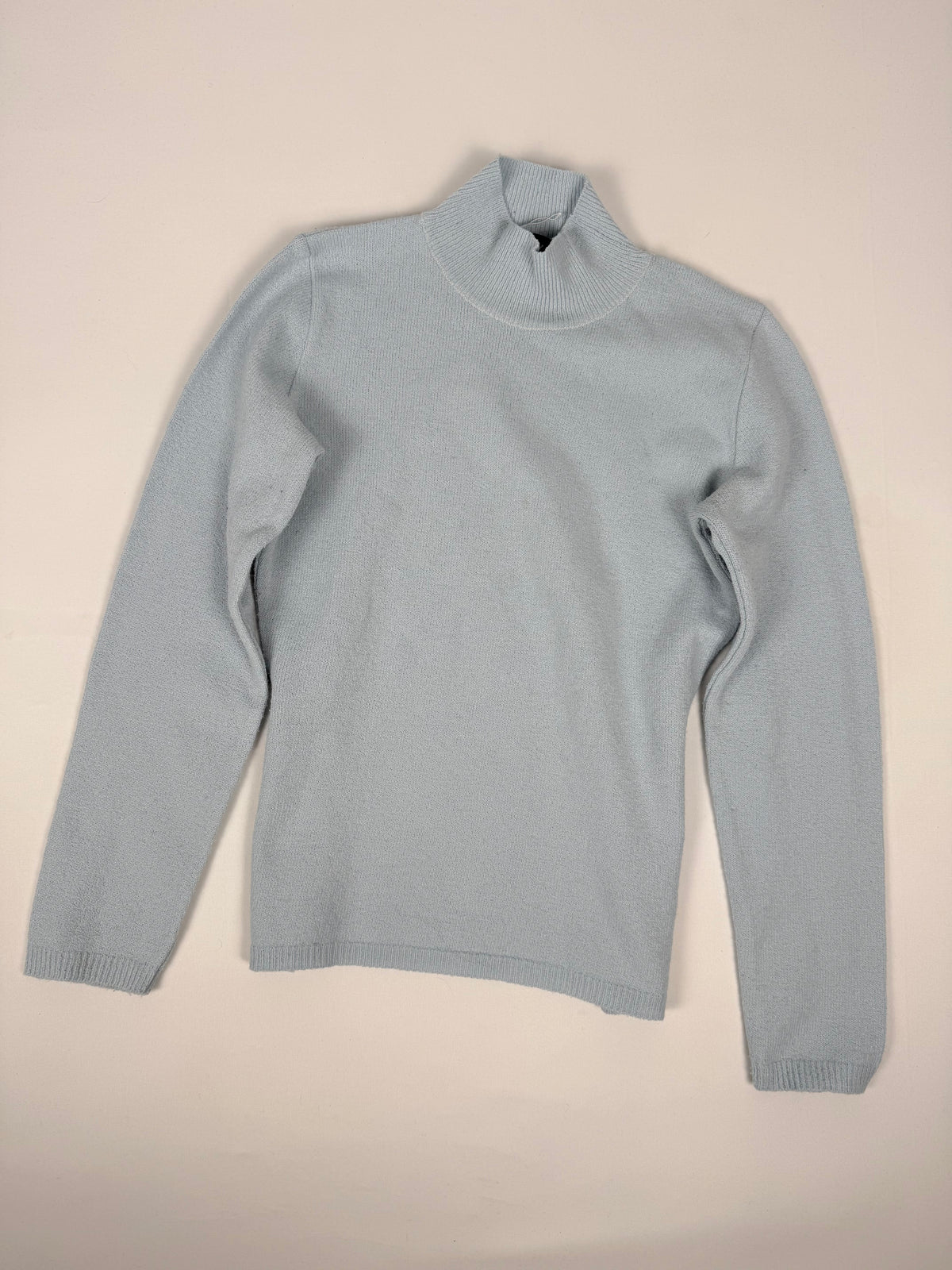 Pull à col montant bleu ciel (S)